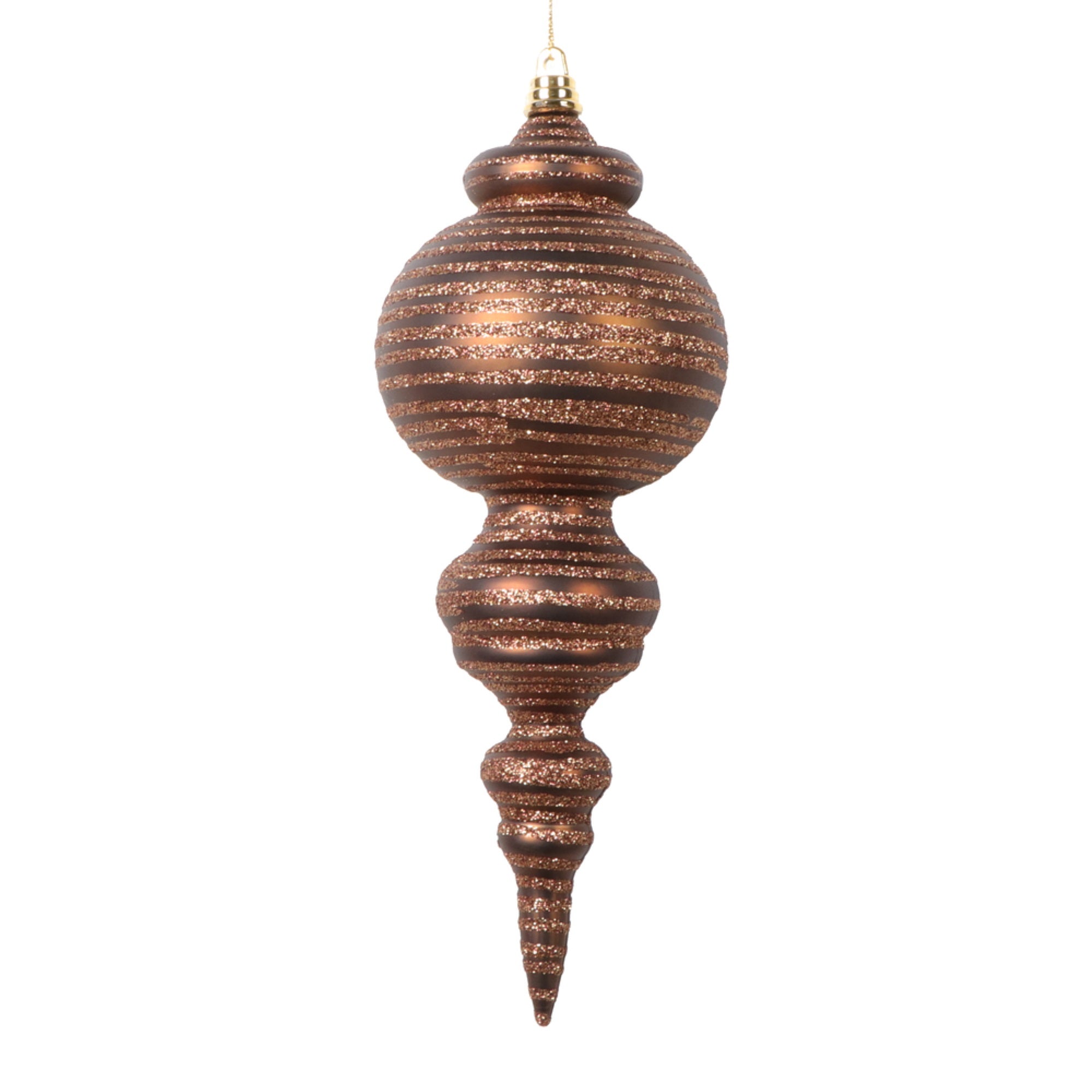 Vickerman 10” Matte Mocha Finial Ornament 2 per bag.