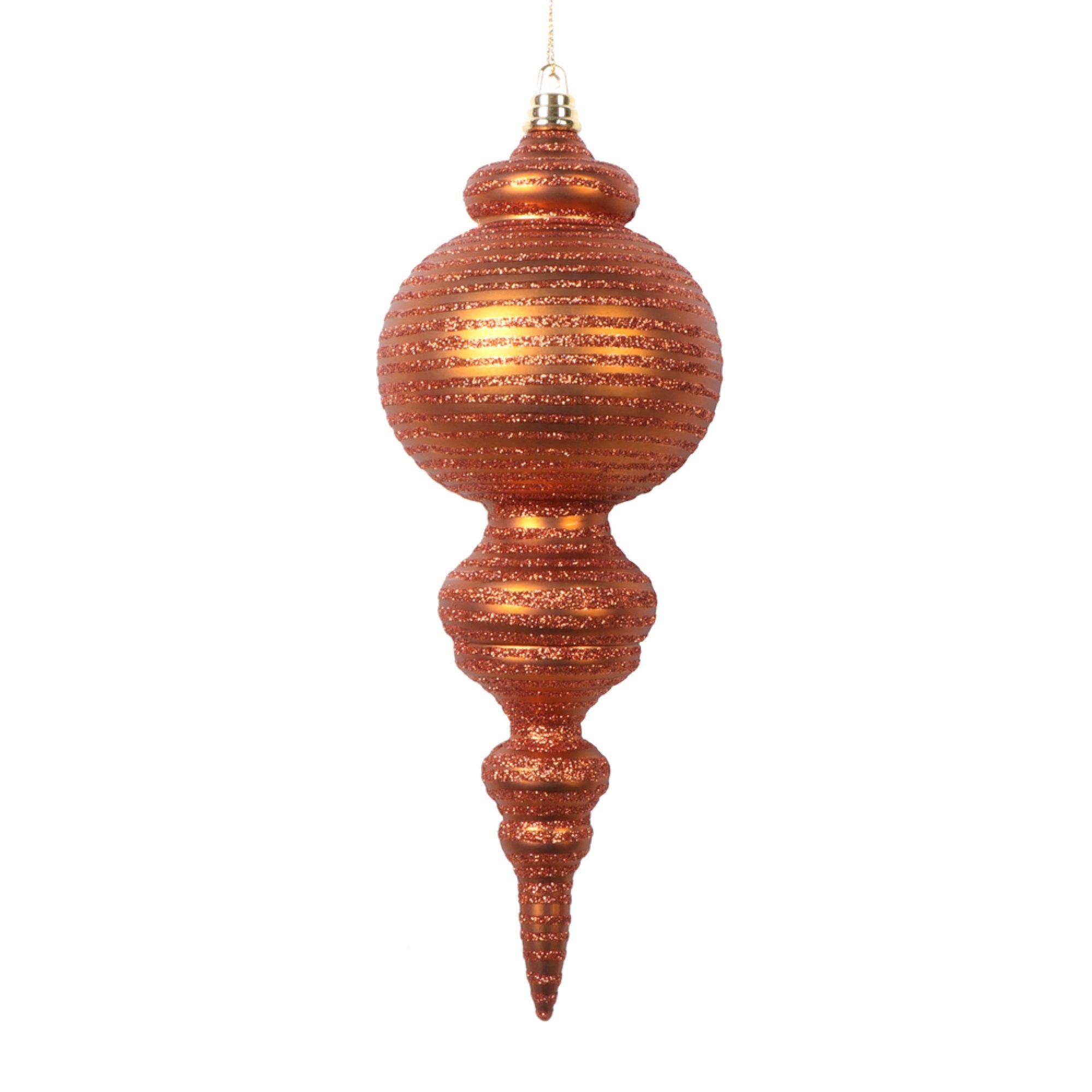 Vickerman 10” Matte Copper Finial Ornament 2 per bag.