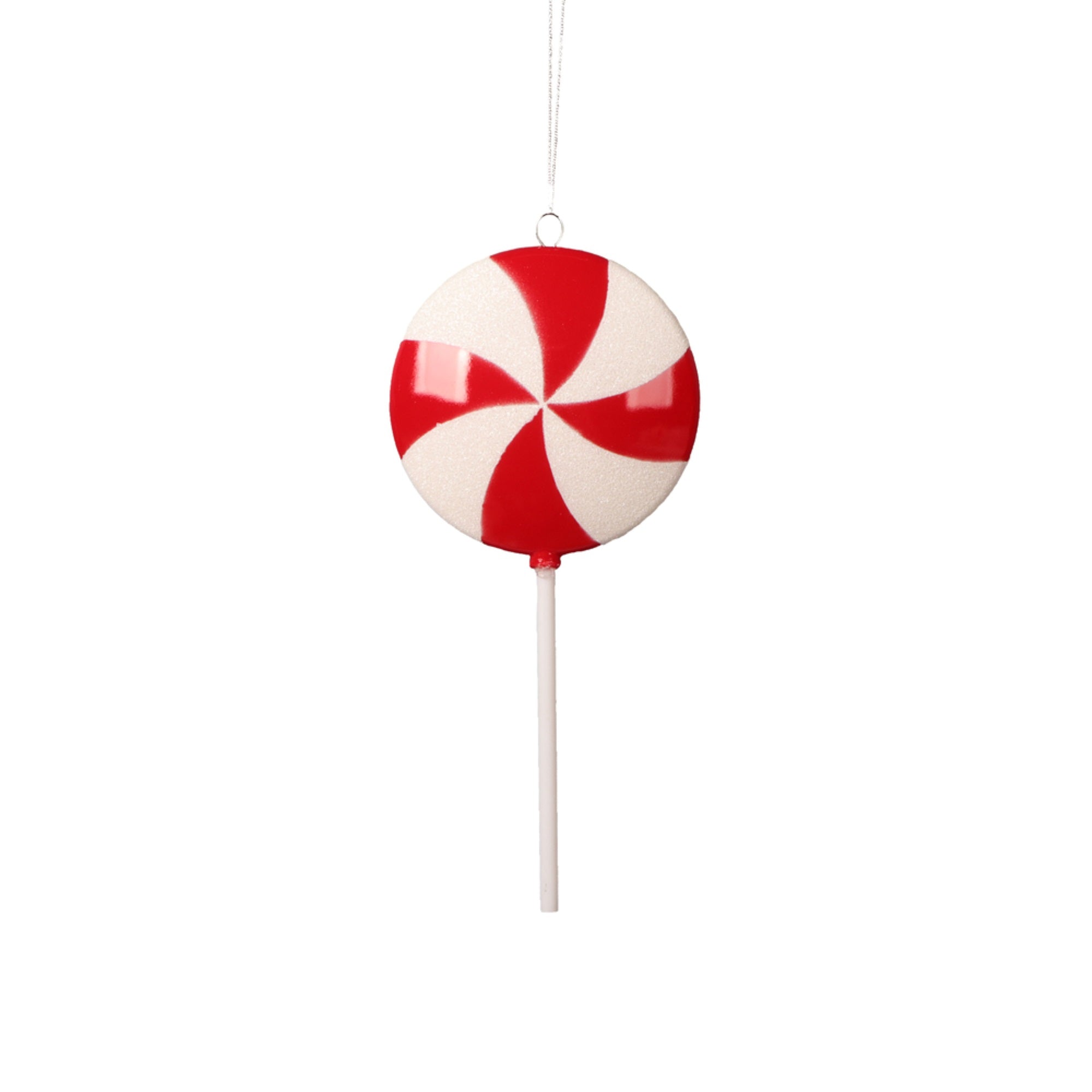 Vickerman 9” Red Flat Round Lollipop Ornament 6 per bag.