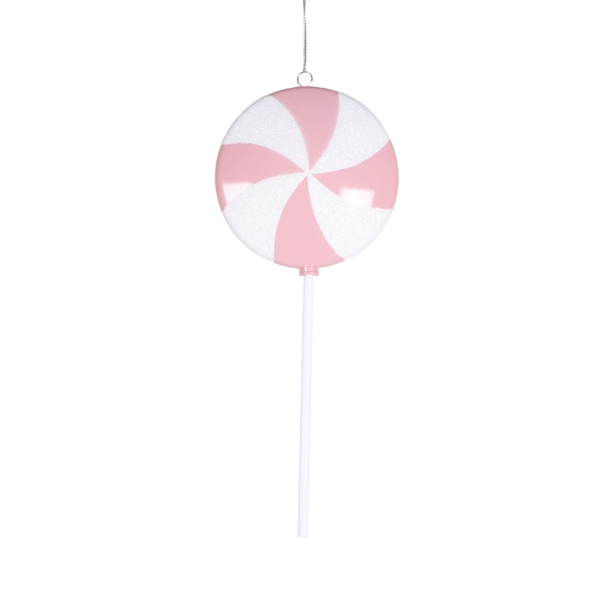 Vickerman 9” Pastel Pink Flat Round Lollipop 6 per bag.