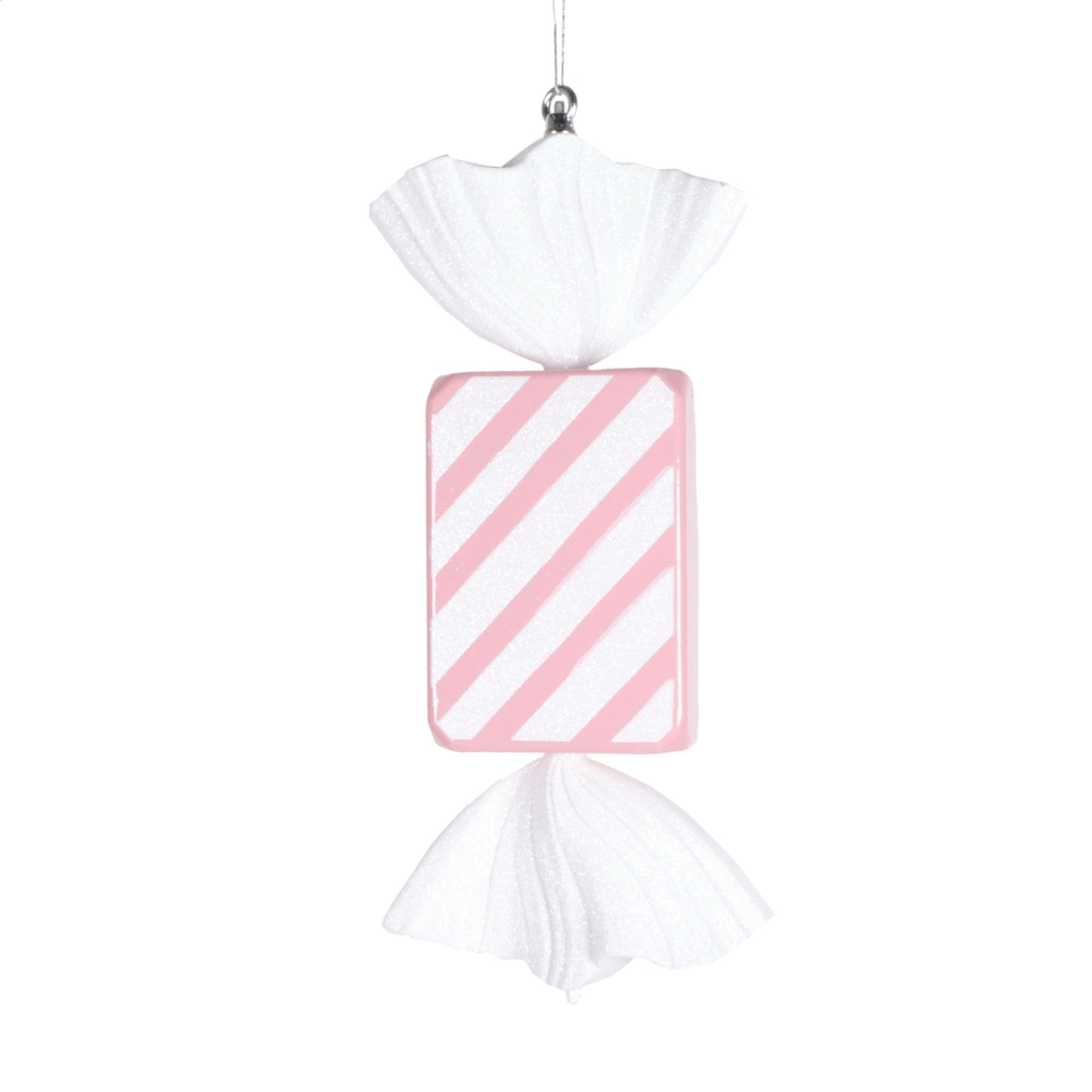 18.5” Pastel Pink Rectangle Stripe Candy