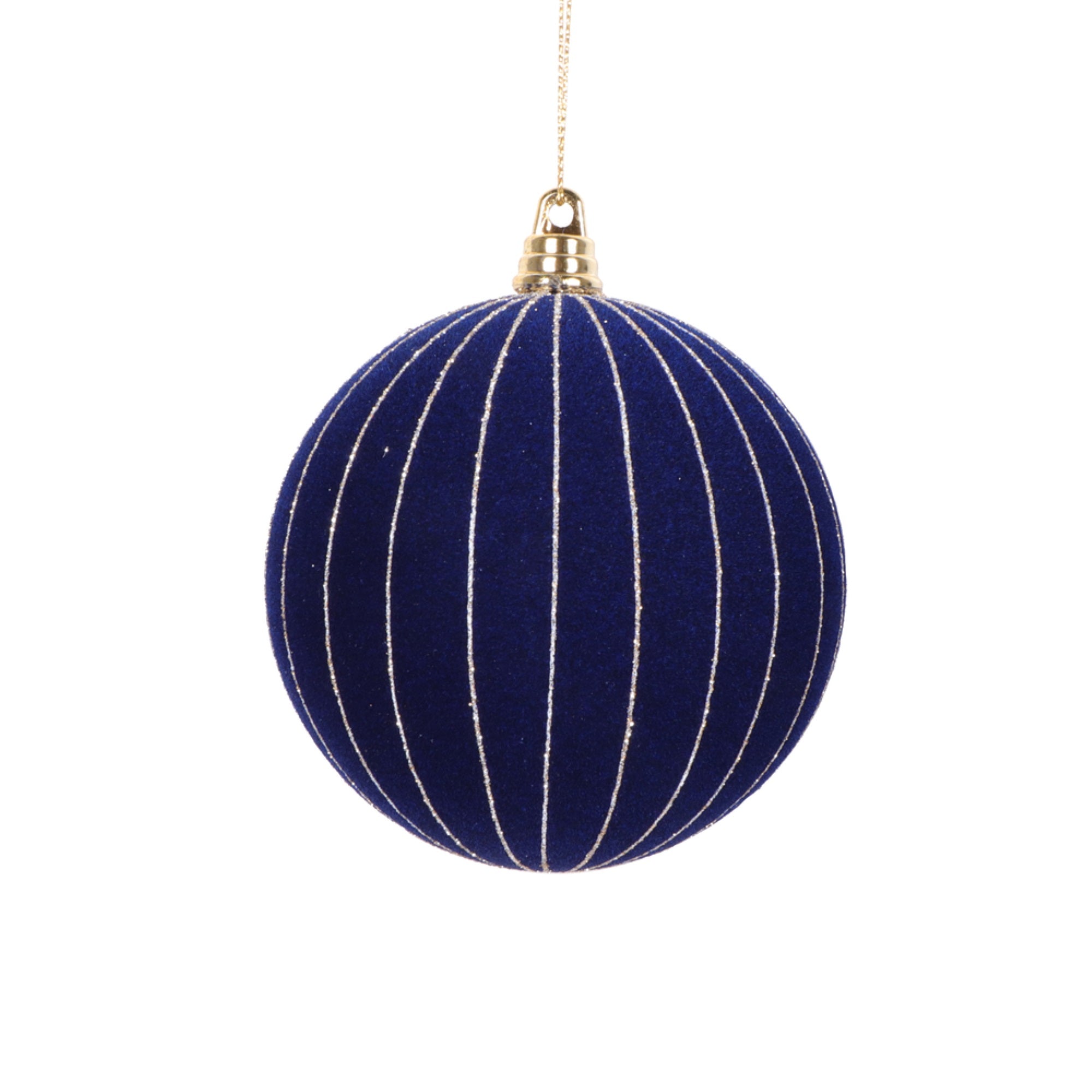 Vickerman 4” Midnight Blue Round Ornament 3 per bag.