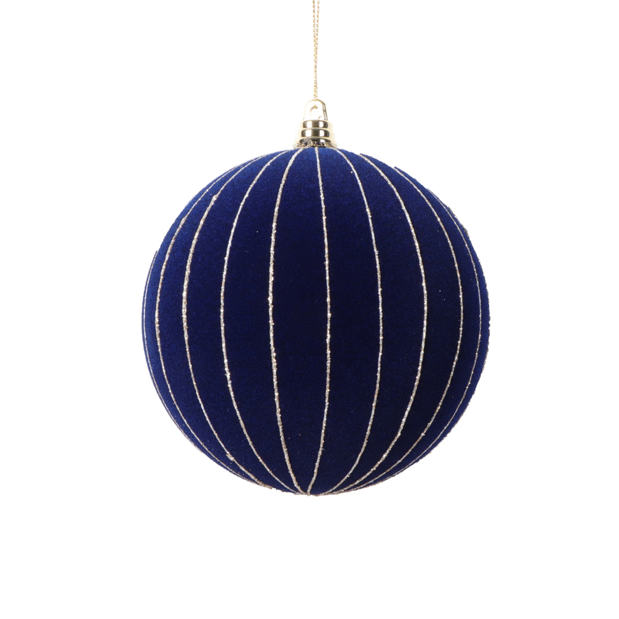 Vickerman 4.7” Midnight Blue Round Ornament 3 per bag.