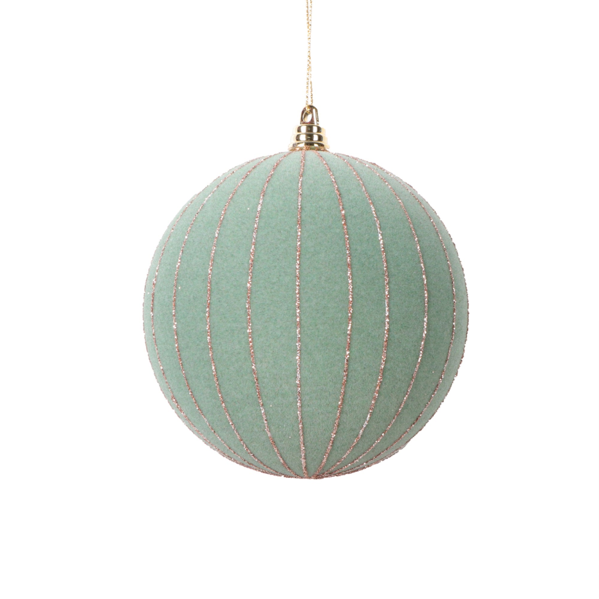 Vickerman 4.7” Light Green Round Ornament 3 per bag.