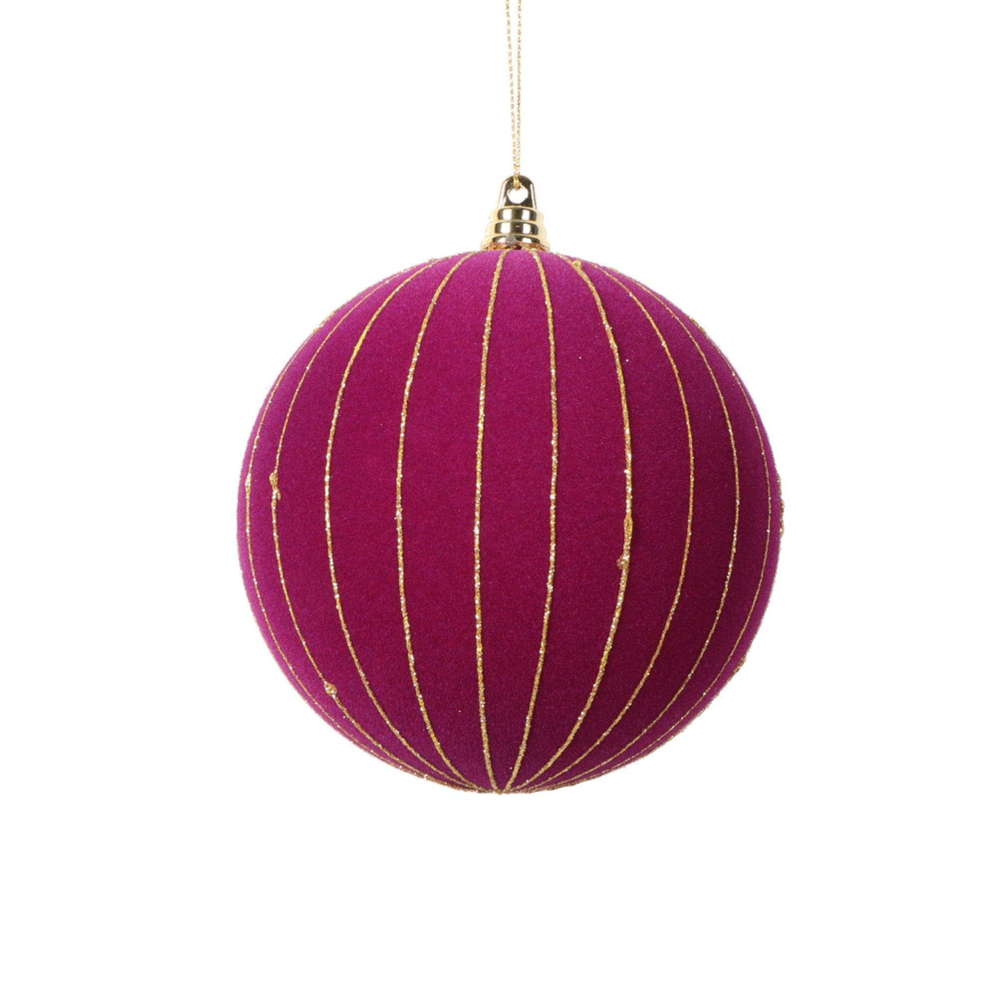 Vickerman 4.7” Dark Purple Round Ornament 3 per bag.