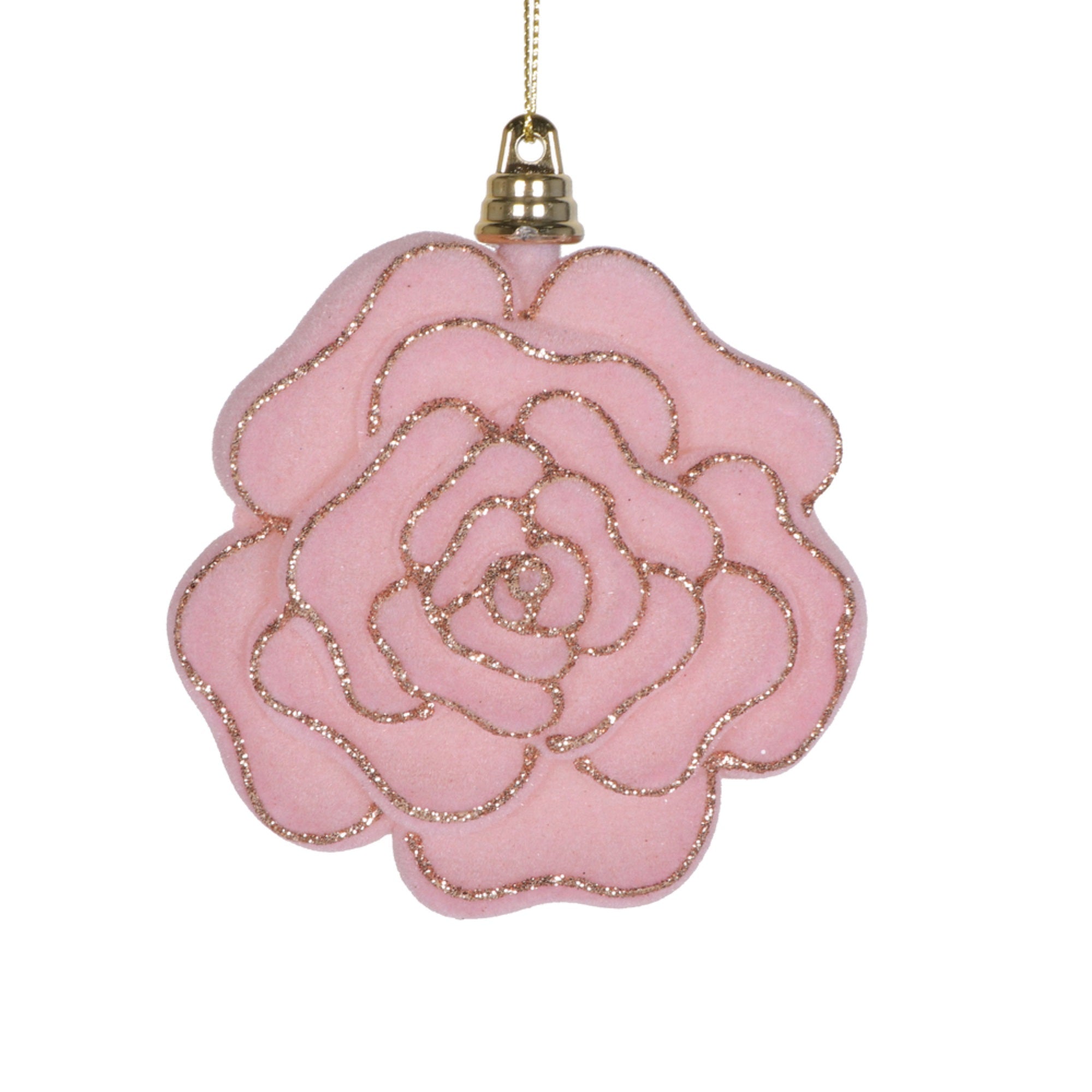 Vickerman 4” Light Pink Flower Ornament 4 per bag.