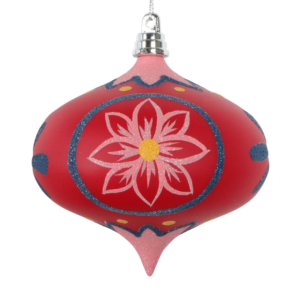 4” Red Hand-Painted Onion Ornament 3/Bag