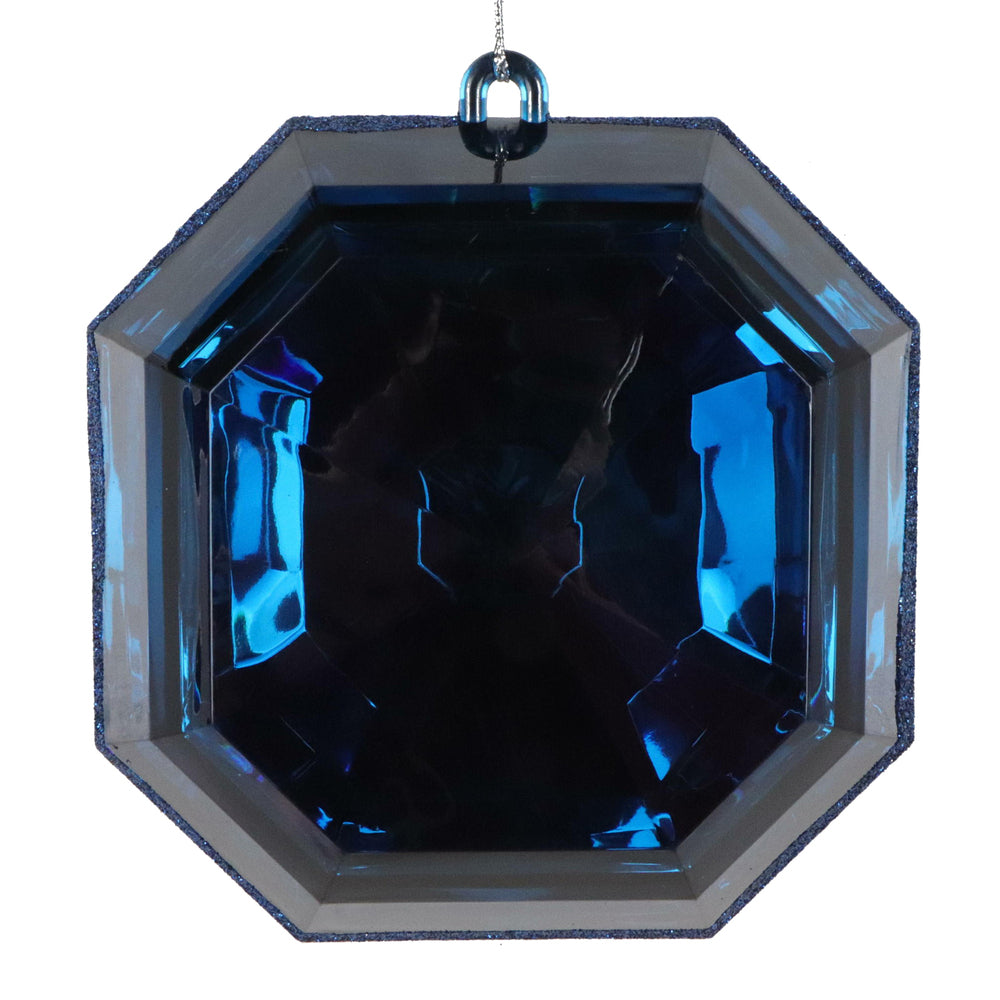 6” Midnight Blue Square Jewel Glitter Or