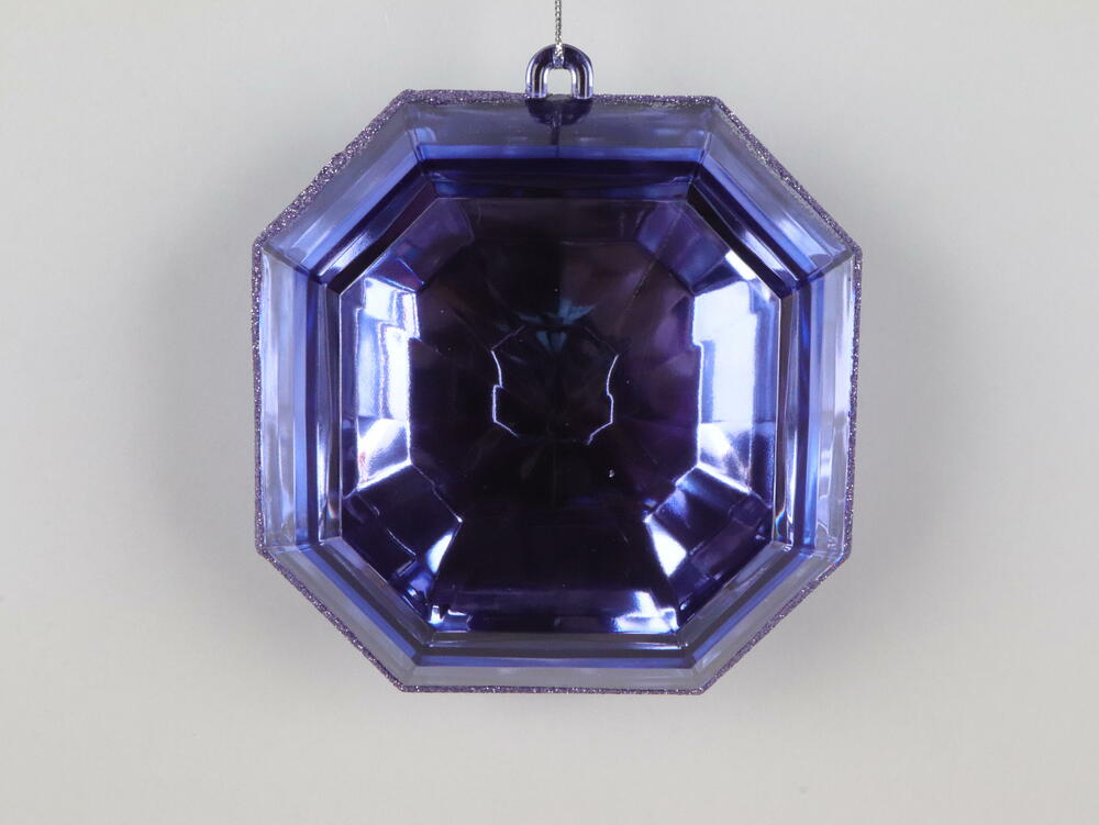6” Lavender Square Jewel Glitter 2/Bag