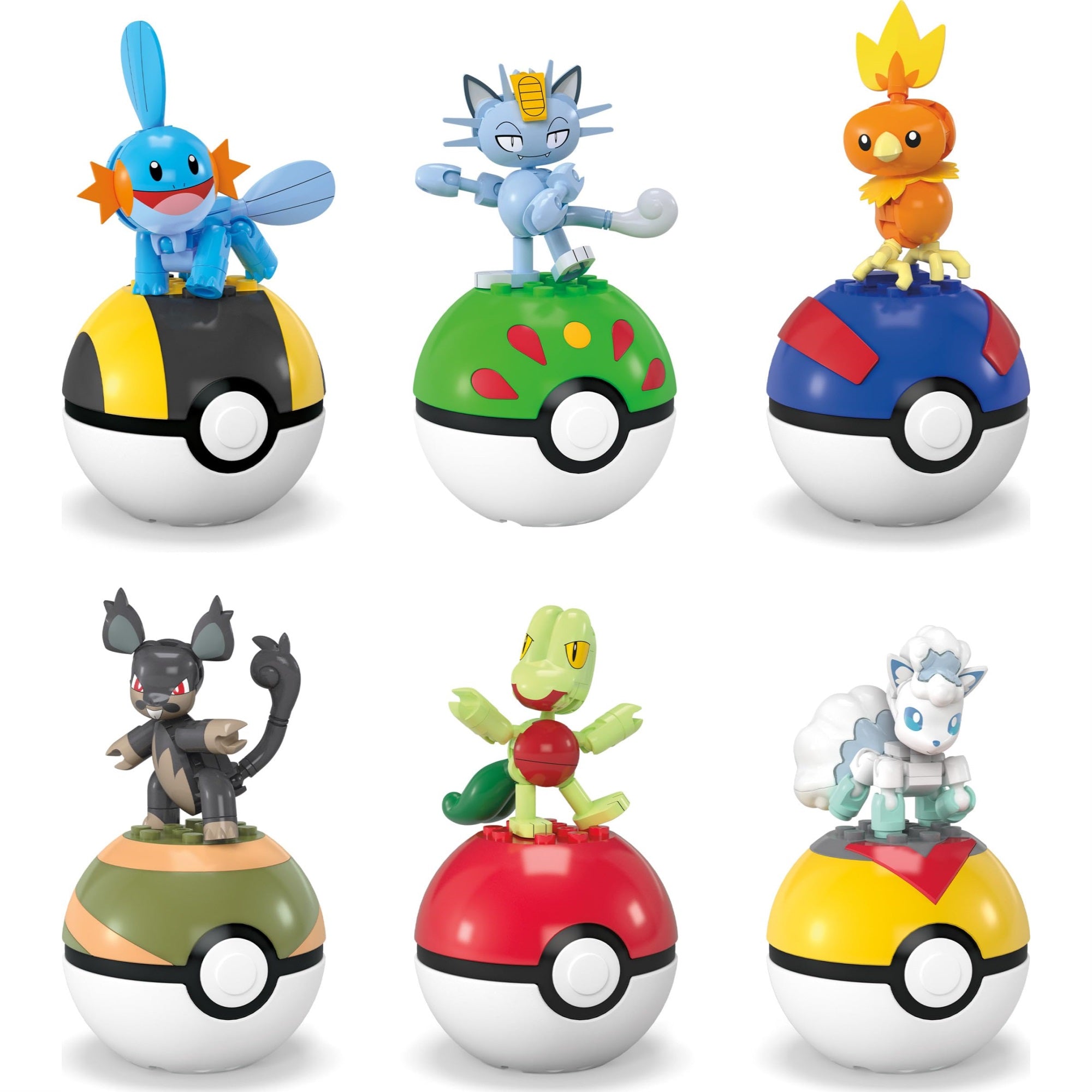 Mega Pokmon Action Figure Building Toys, Buildable And Poseable Morpeko Fuecoco Sprigatito Quaxly Chewtle And Skwovet, Sold Separately