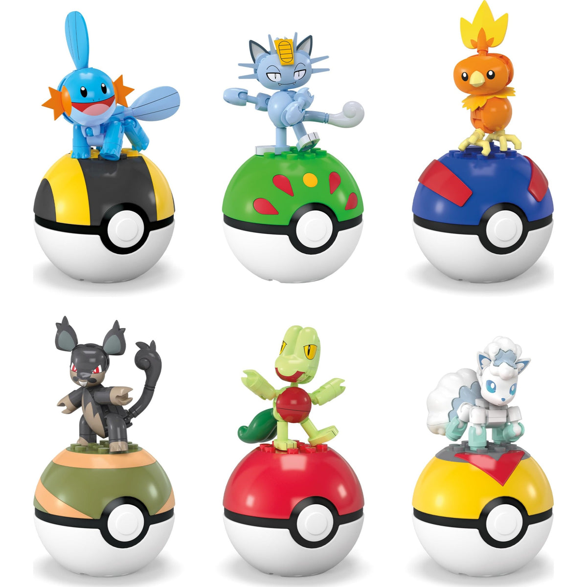 Mega Pokmon Action Figure Building Toys, Buildable And Poseable Morpeko Fuecoco Sprigatito Quaxly Chewtle And Skwovet, Sold Separately