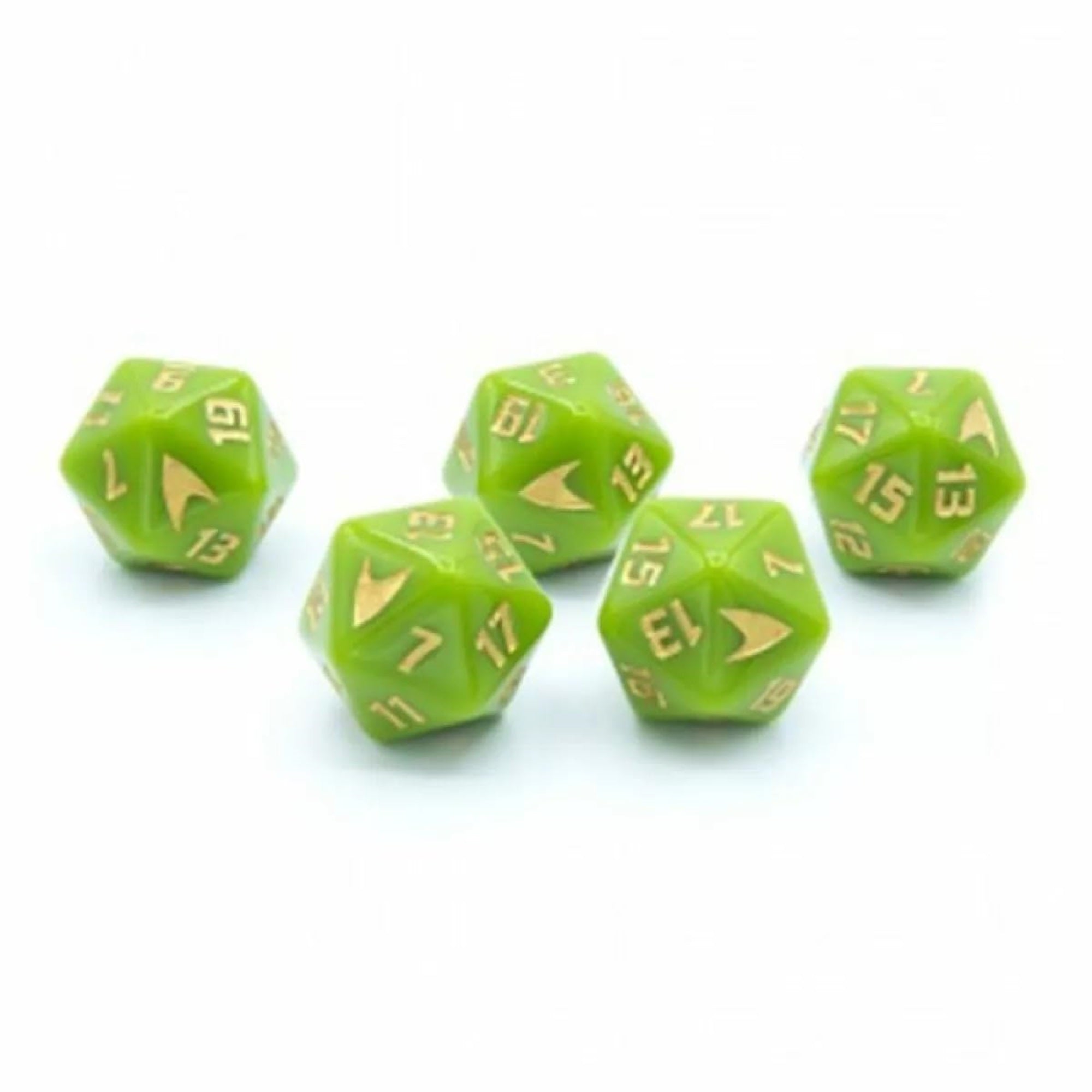 Modiphius Entertainment Star Trek Adventures: Captain Kirk's Tunic Dice - 6 Piece Roleplaying Dice Set, Green (MUH052045)