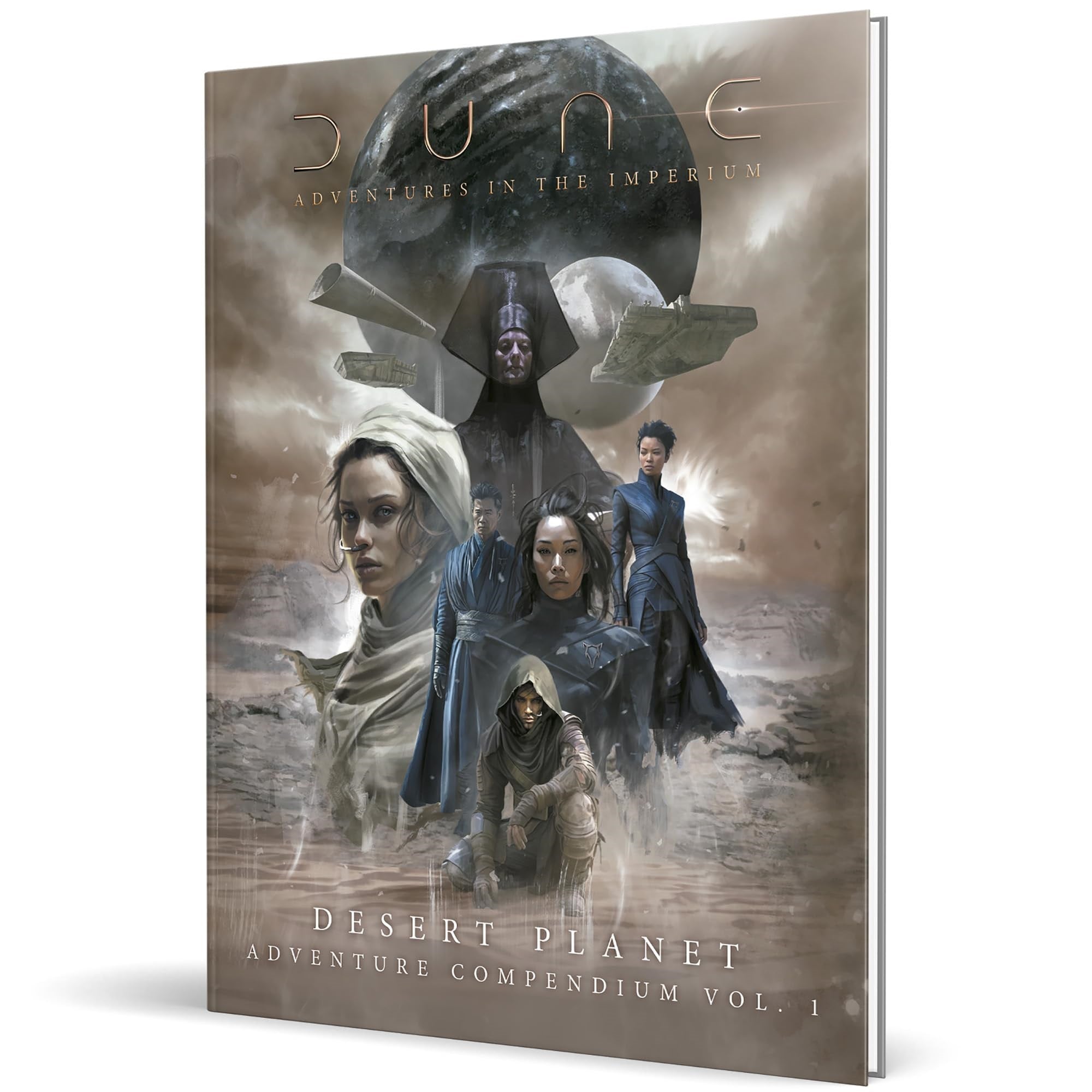 Modiphius Entertainment: Dune: Desert Planet - Adventure Compendium Vol 1 - Hardcover Rpg Book, Color, Tabletop Roleplaying Game, Officially Licensed
