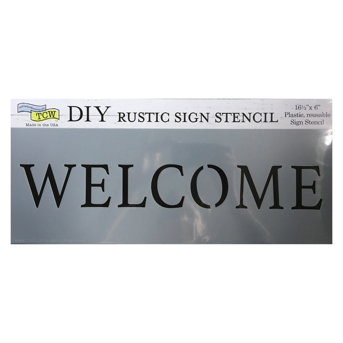 The Crafter'S Workshop Stencil, 16.5 X 6, Welcome