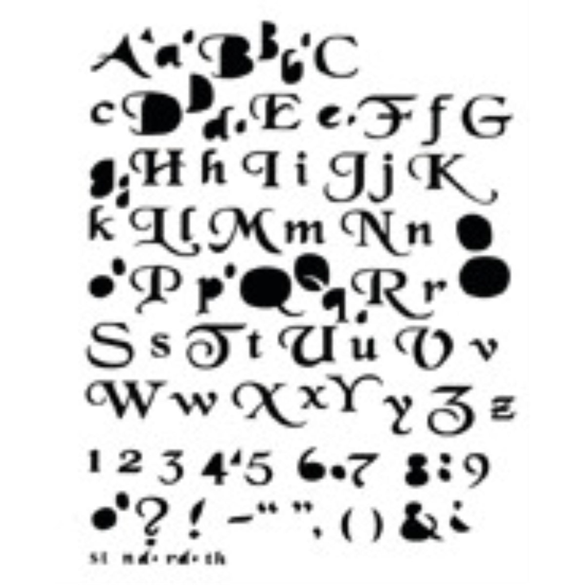 The Crafter'S Workshop Stencil, 8.5 X 11 Mystic 1 Letters