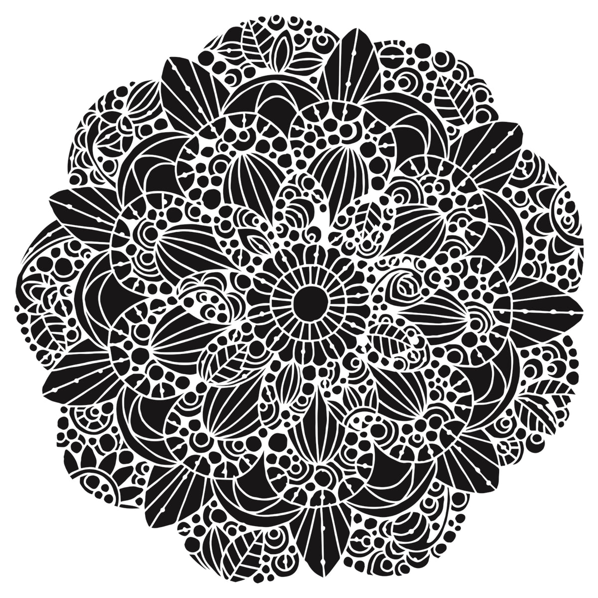 Stencil Sweet Posey 12X12