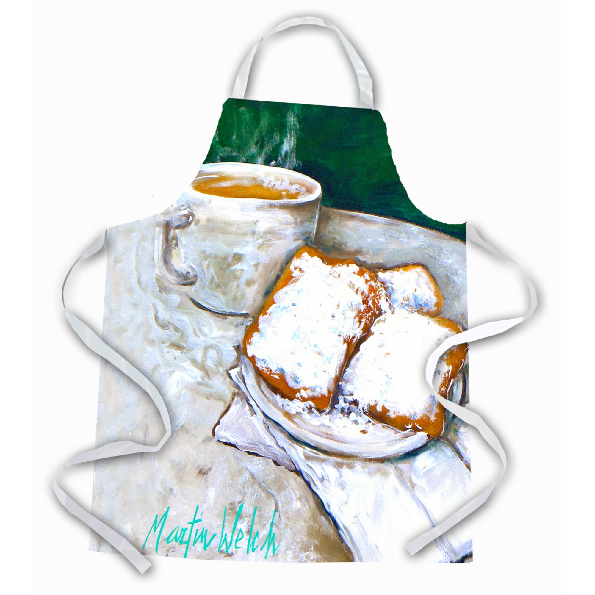 Caroline'S Treasures Mw1008Apron Beignets Breakfast Delight Apron, Large, Multicolor