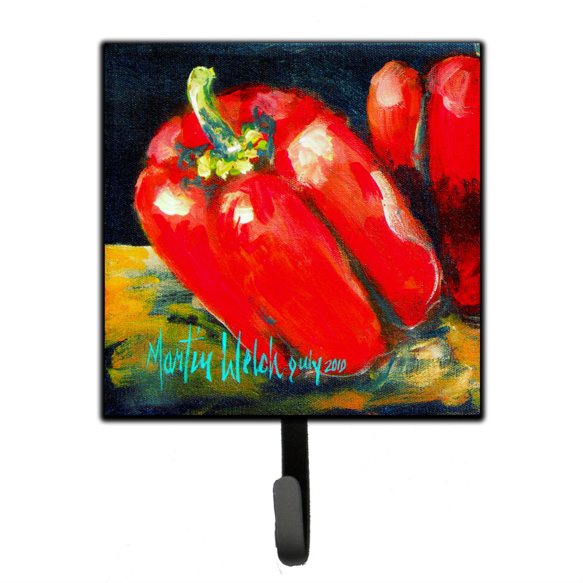 Caroline'S Treasures Mw1070Sh4 Vegetables-Bell Pepper Two Bells Leash Or Key Holder, Small, Multicolor
