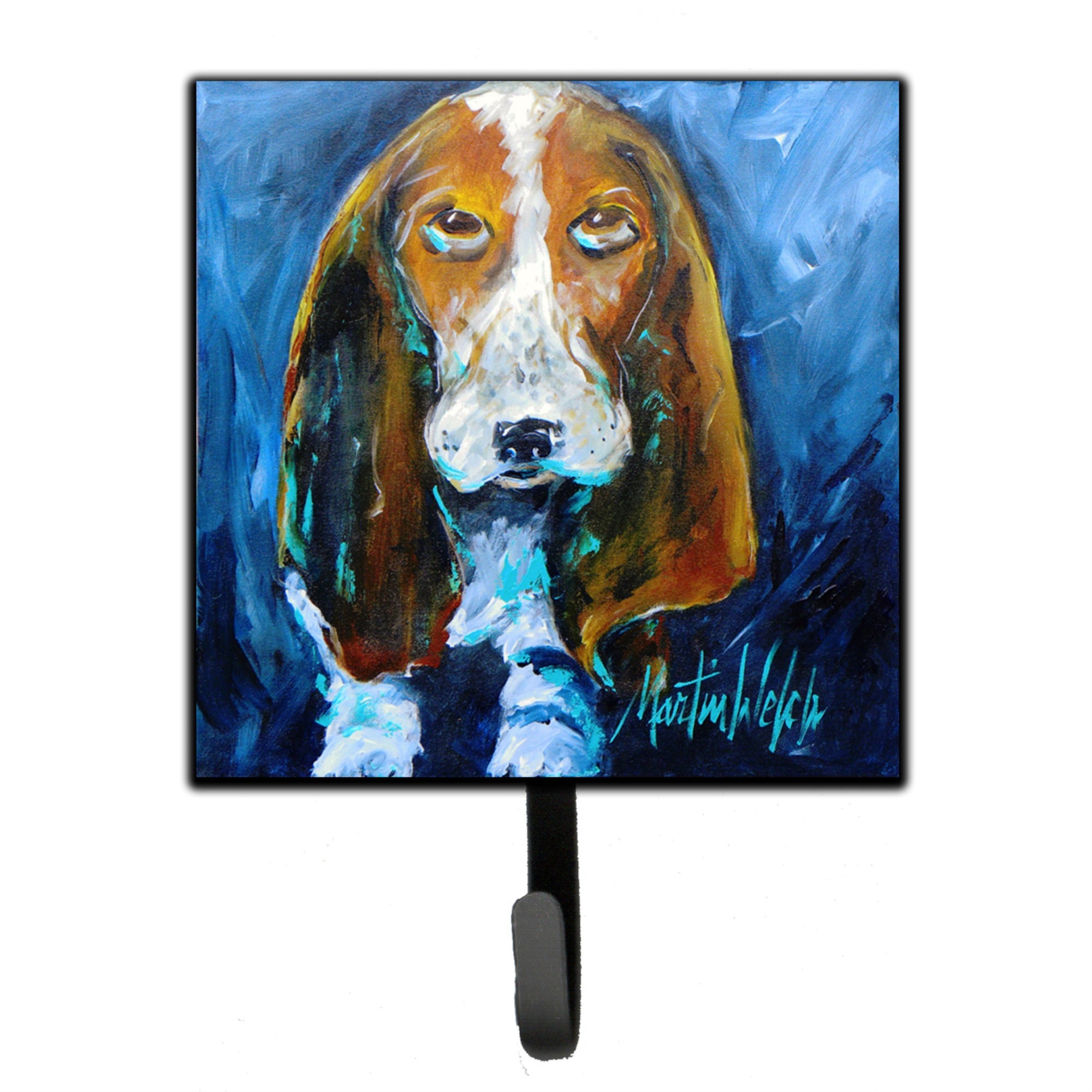 Caroline'S Treasures Mw1082Sh4 Dog-Basset Hound You Talking' 'Bout Me Leash Or Key Holder, Small, Multicolor