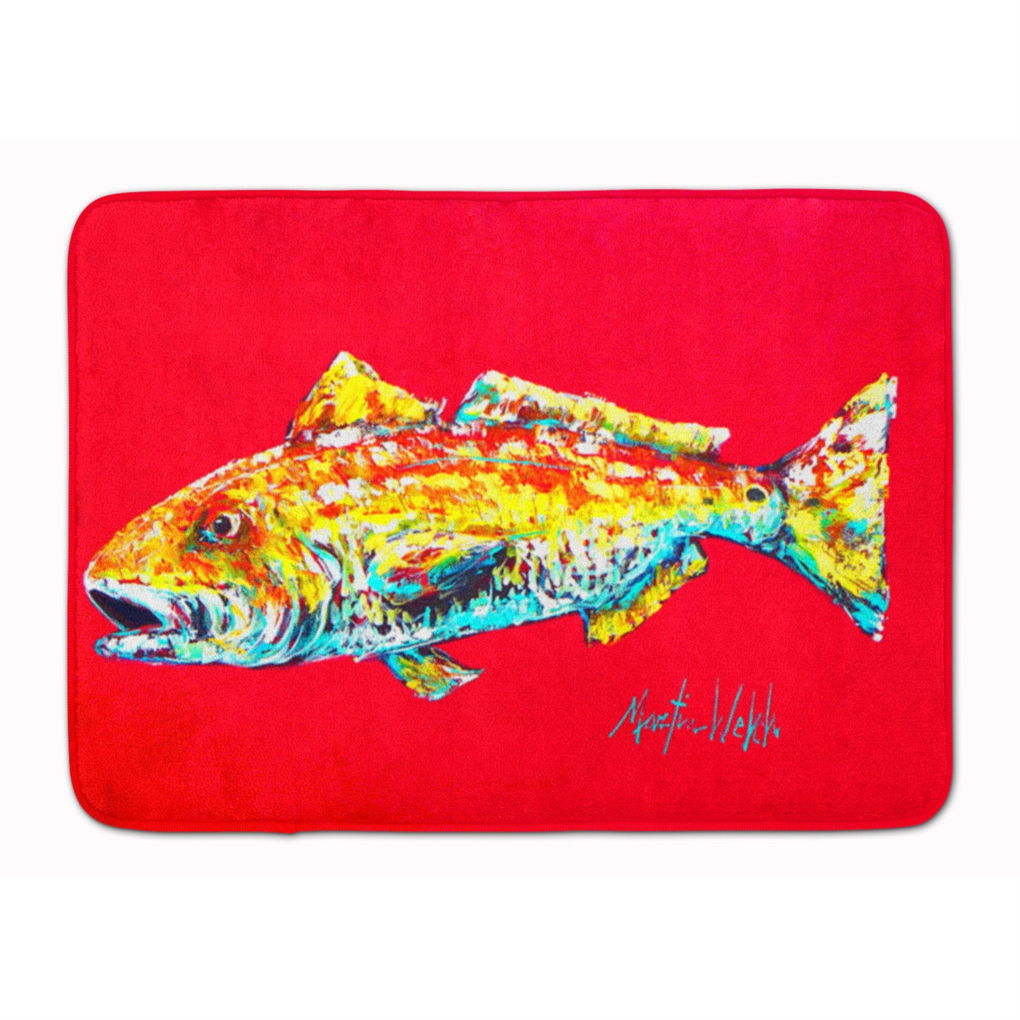 Caroline'S Treasures Red Fish Alphonzo Floor Mat, 19 X 27, Multicolor