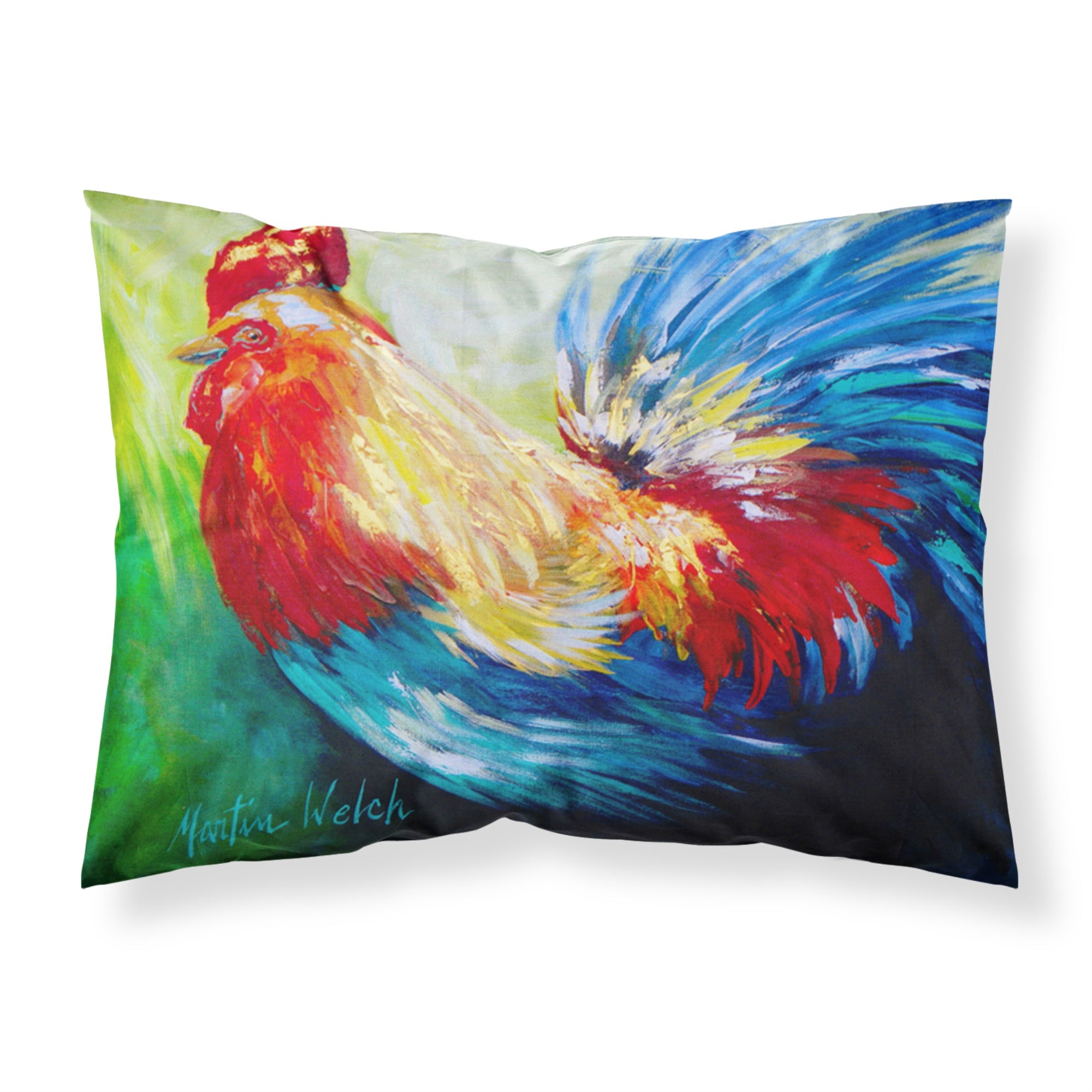 Caroline'S Treasures Mw1085Pillowcase Bird-Rooster Chief Big Feathers Moisture Wicking Fabric Standard Pillowcase, Large, Mult