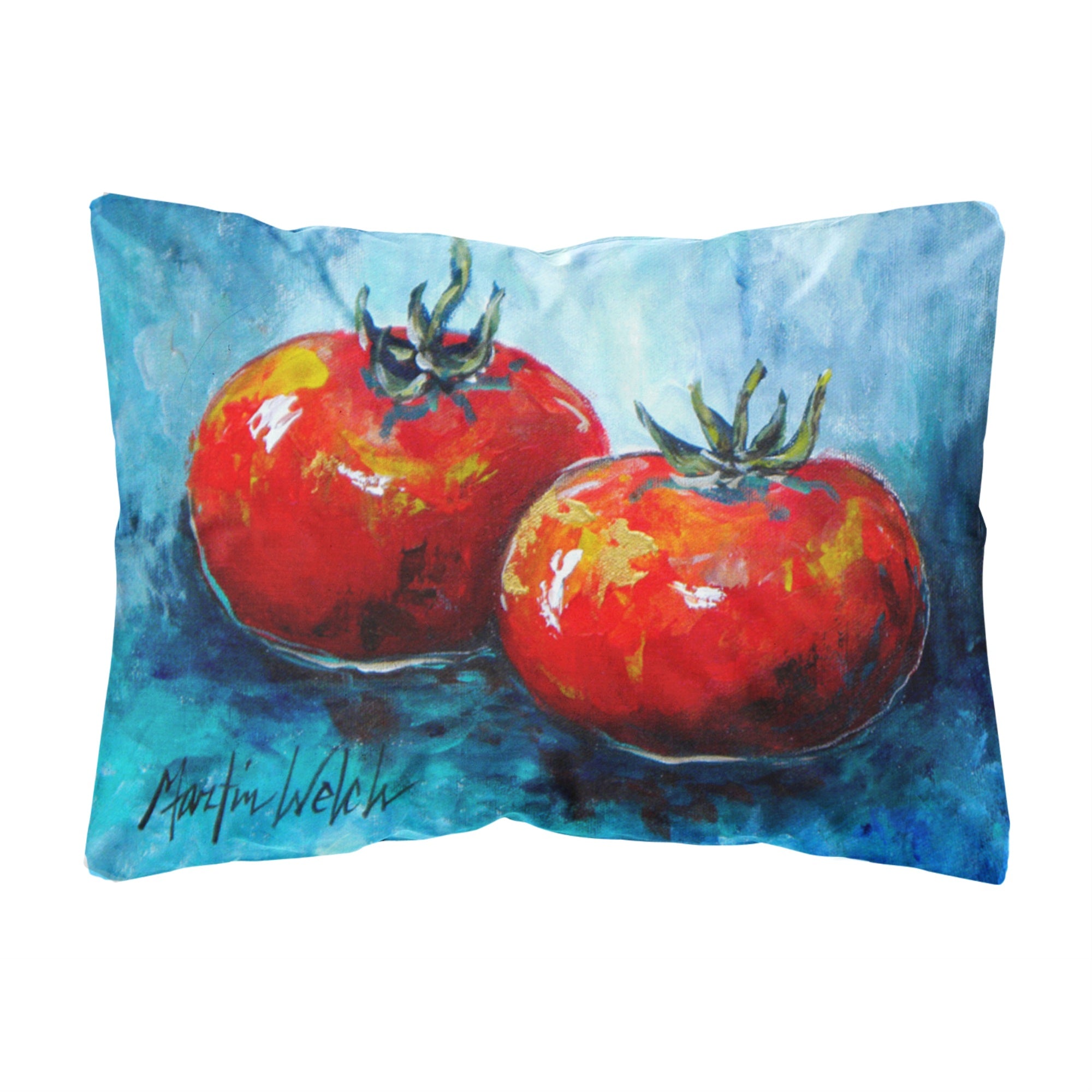 Caroline'S Treasures Vegetables - Tomatoes Red Toes Canvas Fabric Decorative Pillow, Large, Multicolor