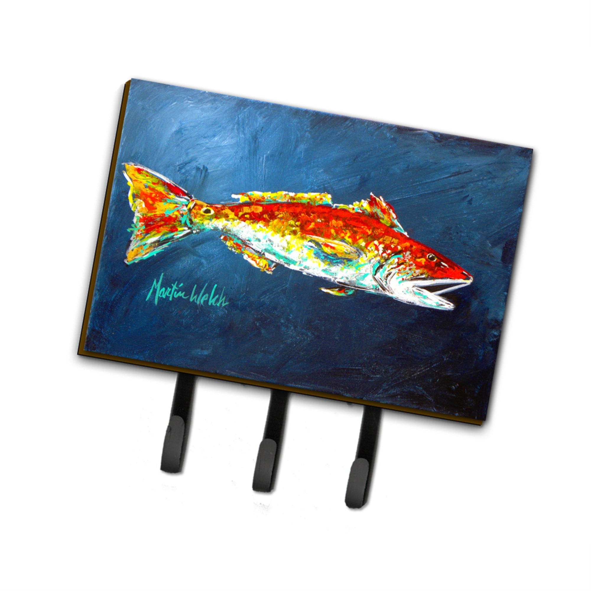 Caroline'S Treasures Mw1093Th68 Fish-Red Fish Red For Jarett Leash Or Key Holder, Large, Multicolor