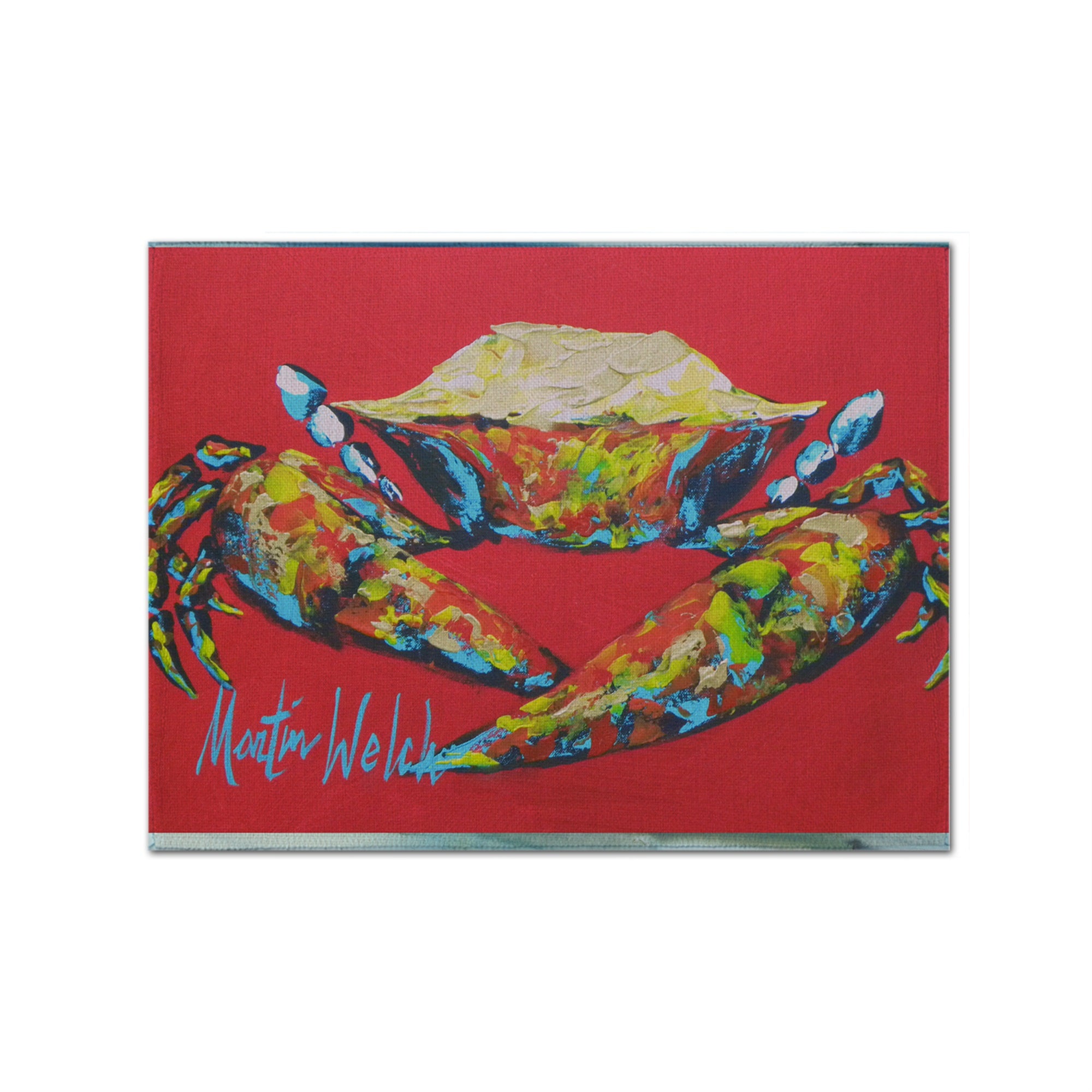 Caroline'S Treasures Mw1096Plmt Crab Seafood One Fabric Placemat, Multicolor