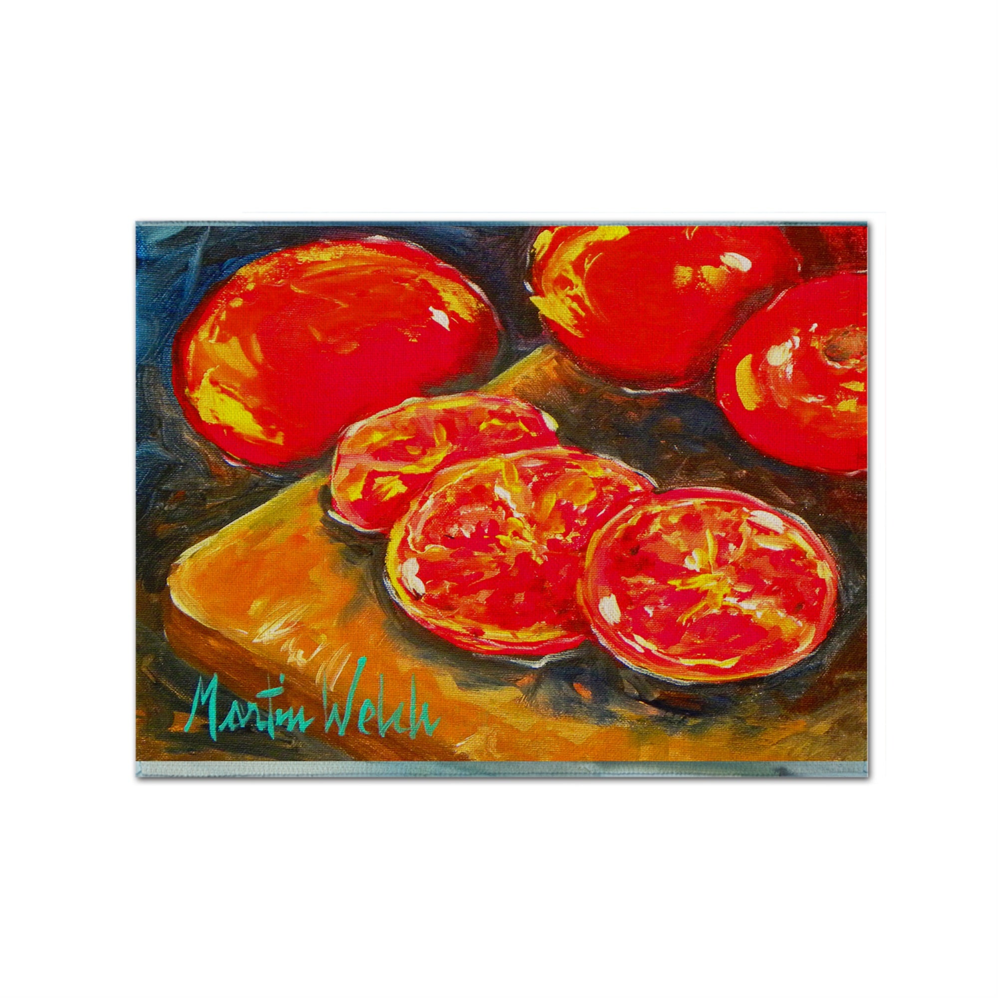 Caroline'S Treasures Mw1099Plmt Vegetables-Tomatoes Slice It Up Fabric Placemat, Multicolor
