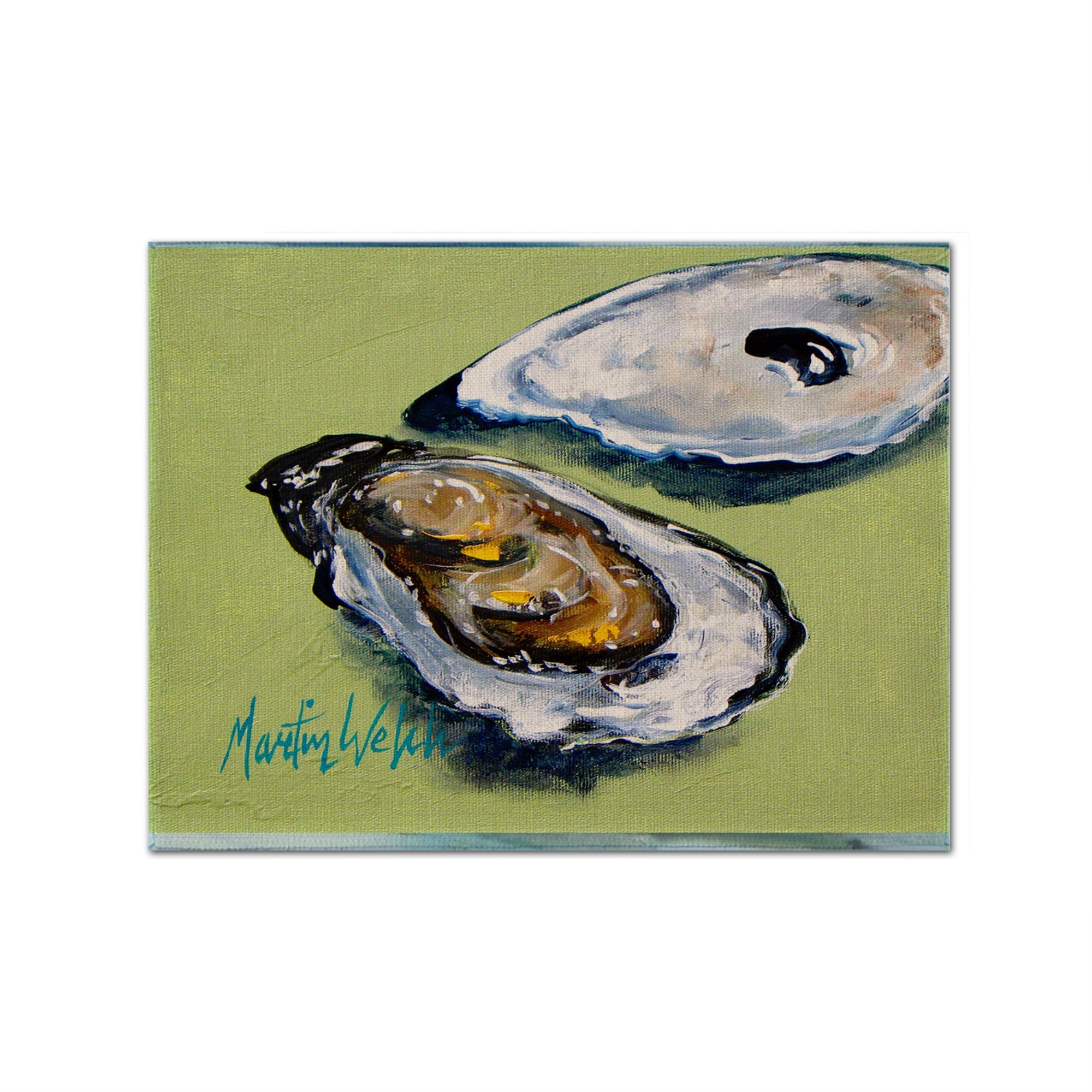 Caroline'S Treasures Mw1102Plmt Oysters Two Shells Fabric Placemat, Multicolor