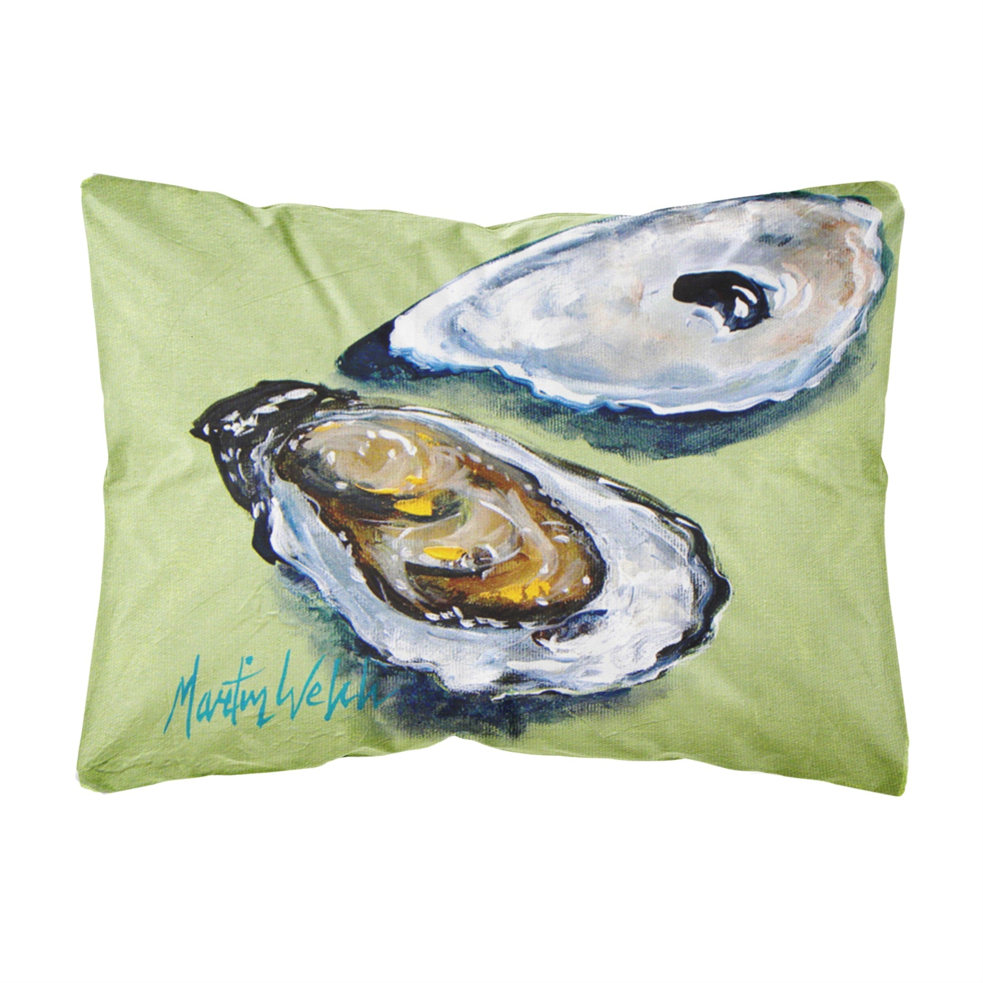 Caroline'S Treasures Mw1102Pw1216 Oysters Two Shells Canvas Fabric Decorative Pillow, Large, Multicolor