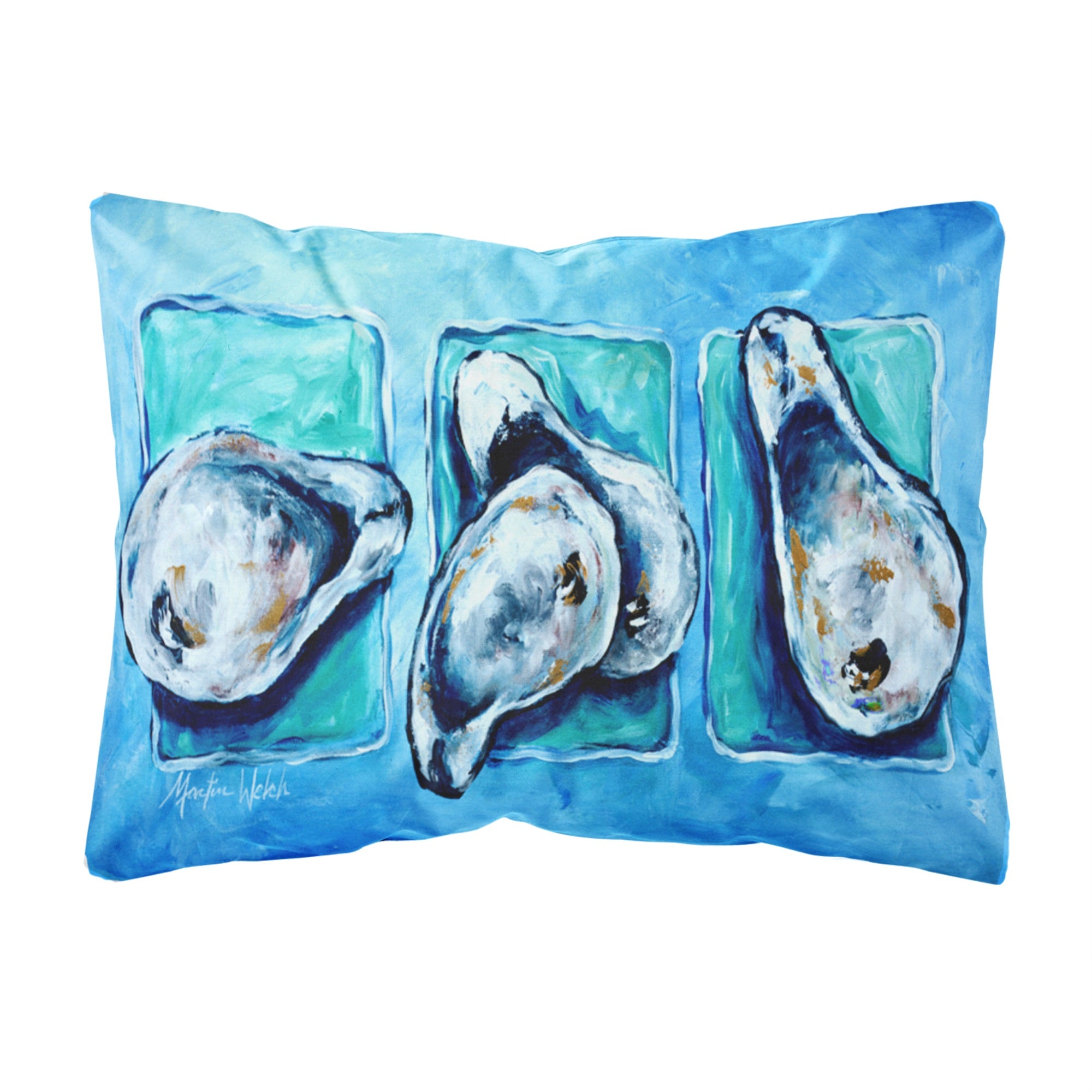 Caroline'S Treasures Oysters Oyster + Oyster = Oysters Canvas Fabric Decorative Pillow, Large, Multicolor