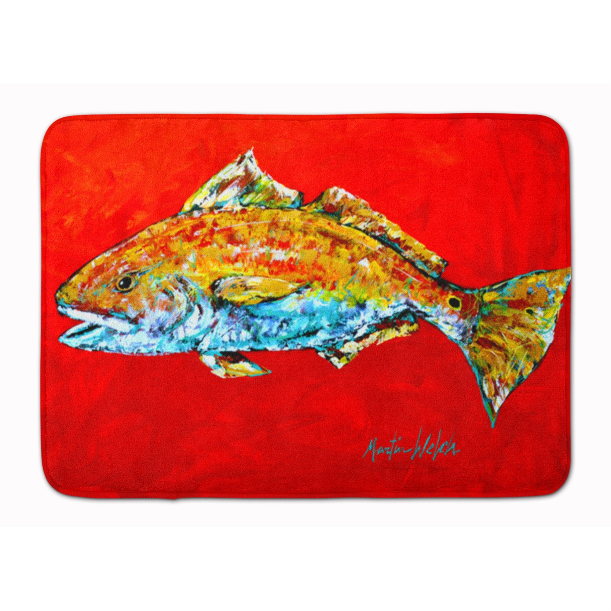 Caroline'S Treasures Fish Red Head Floor Mat, 19 X 27, Multicolor