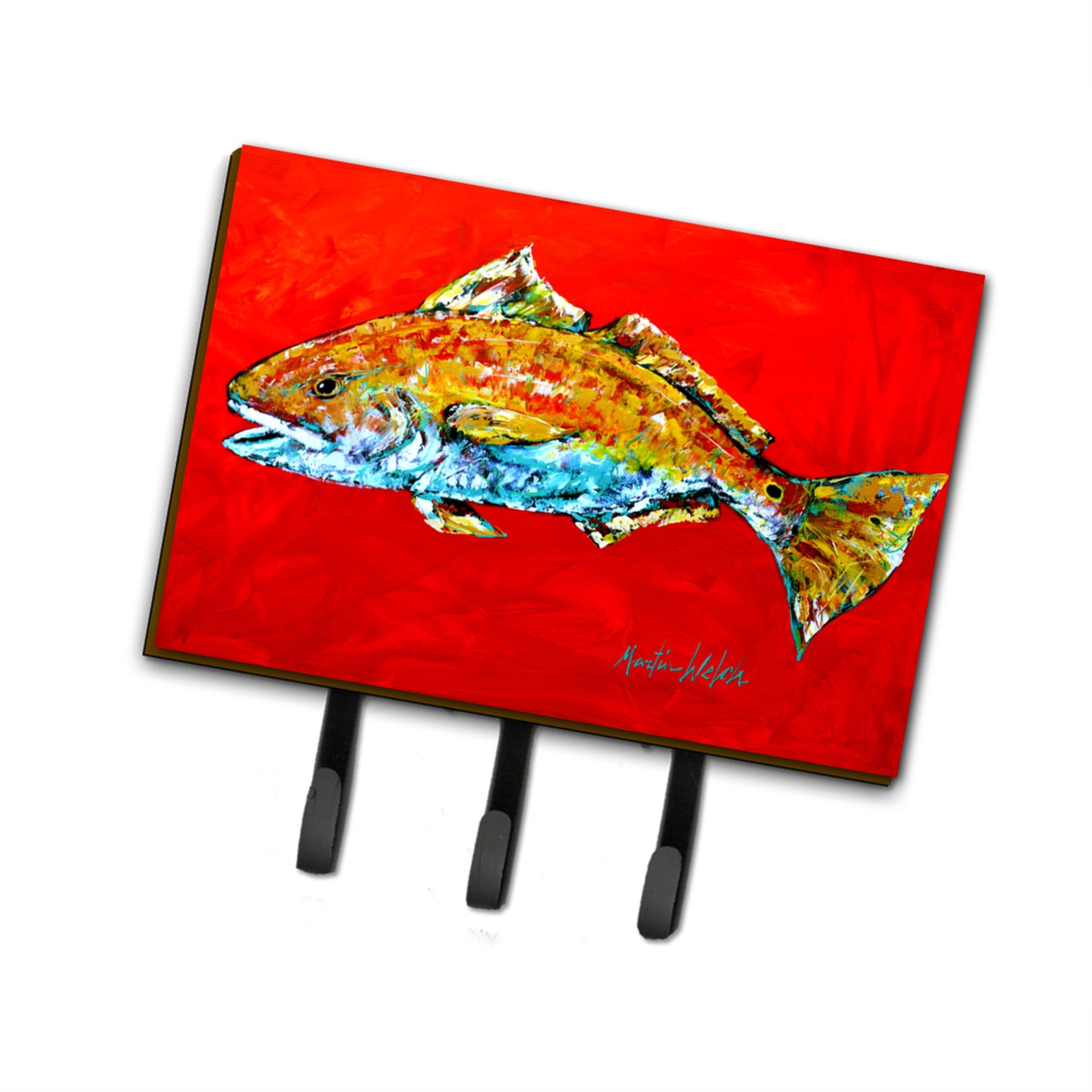 Caroline'S Treasures Mw1111Th68 Fish-Red Fish Red Head Leash Or Key Holder, Large, Multicolor