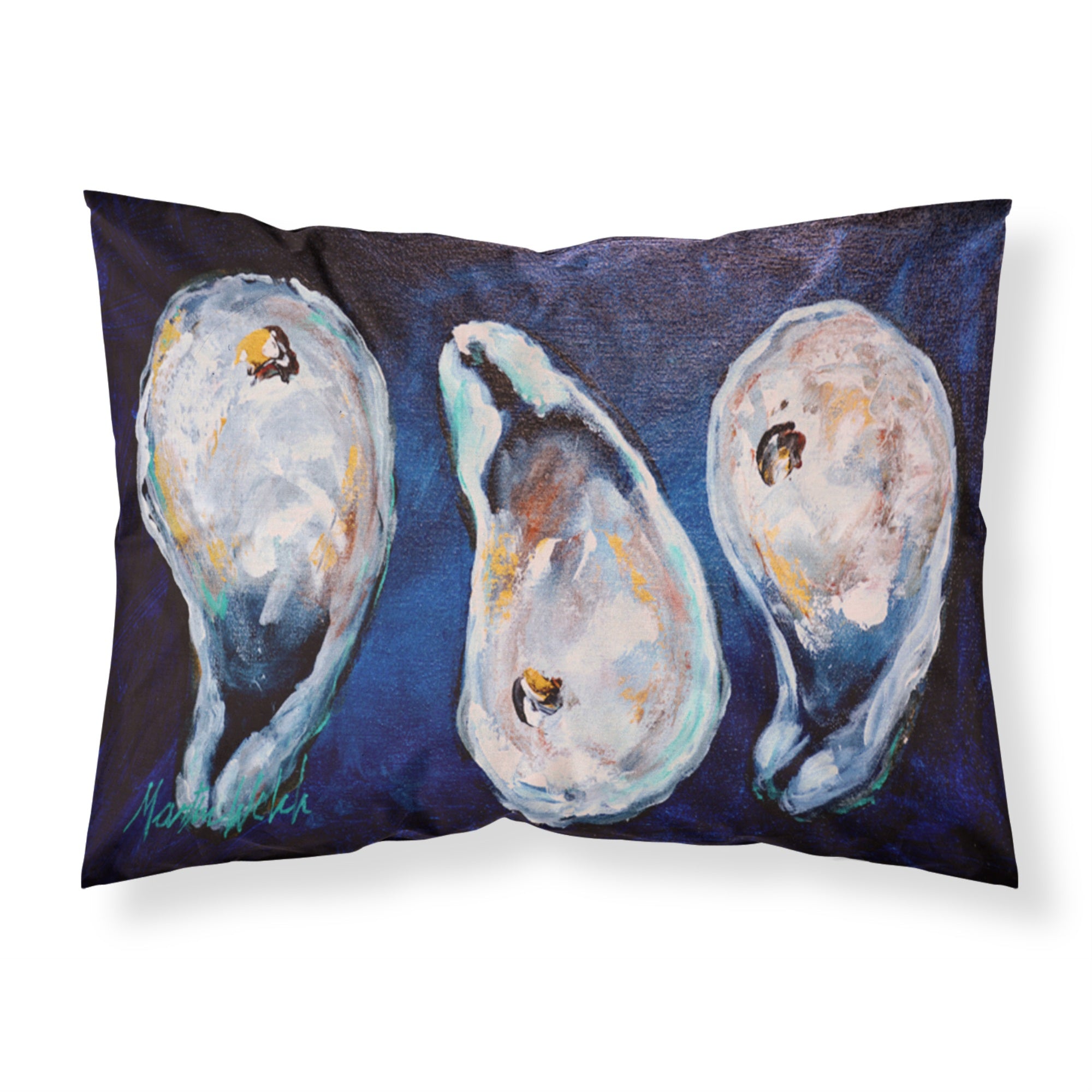 Caroline'S Treasures Mw1112Pillowcase Oysters Give Me More Moisture Wicking Fabric Standard Pillowcase, Large, Multicolor