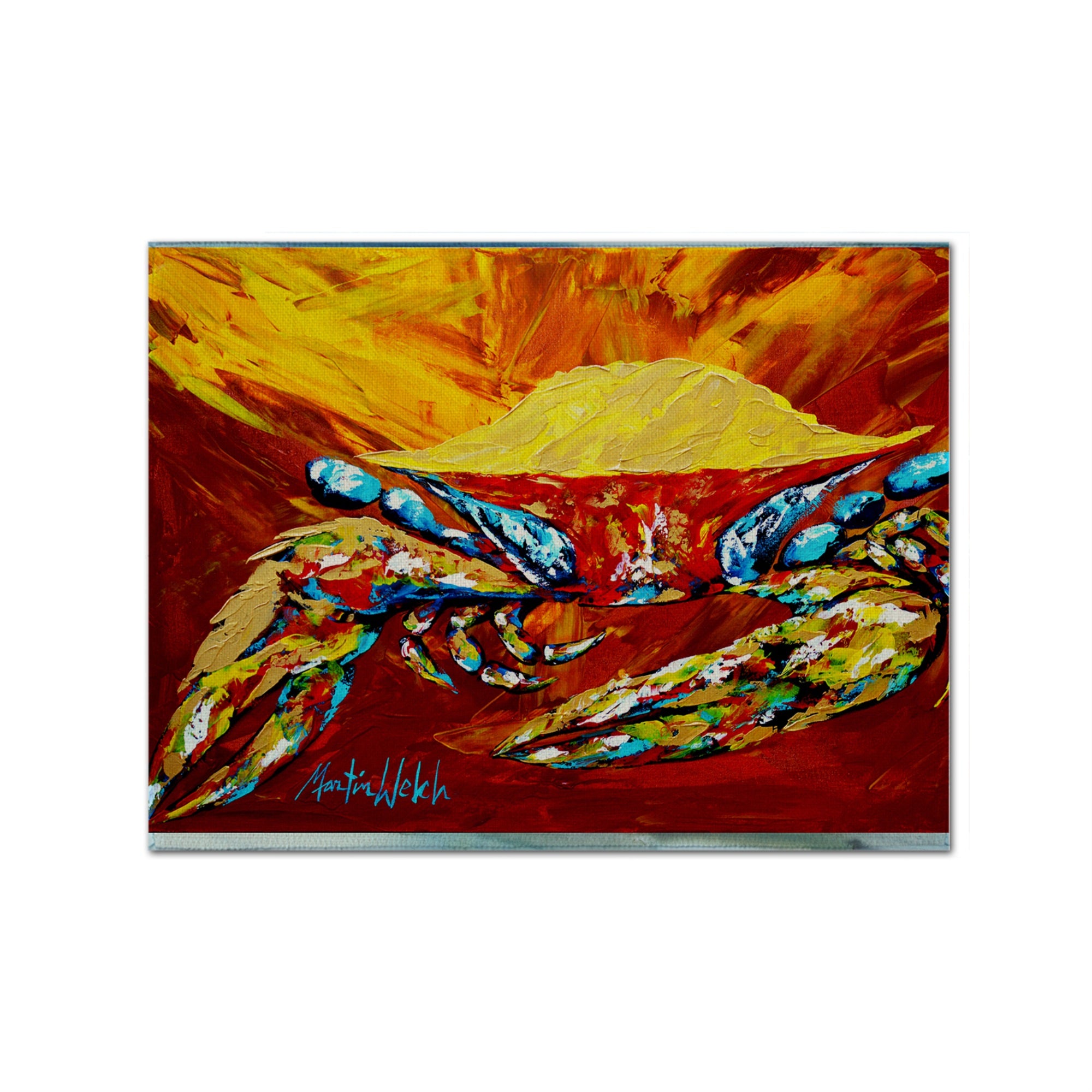 Caroline'S Treasures Mw1113Plmt Crab Buster Brown Fabric Placemat, Multicolor