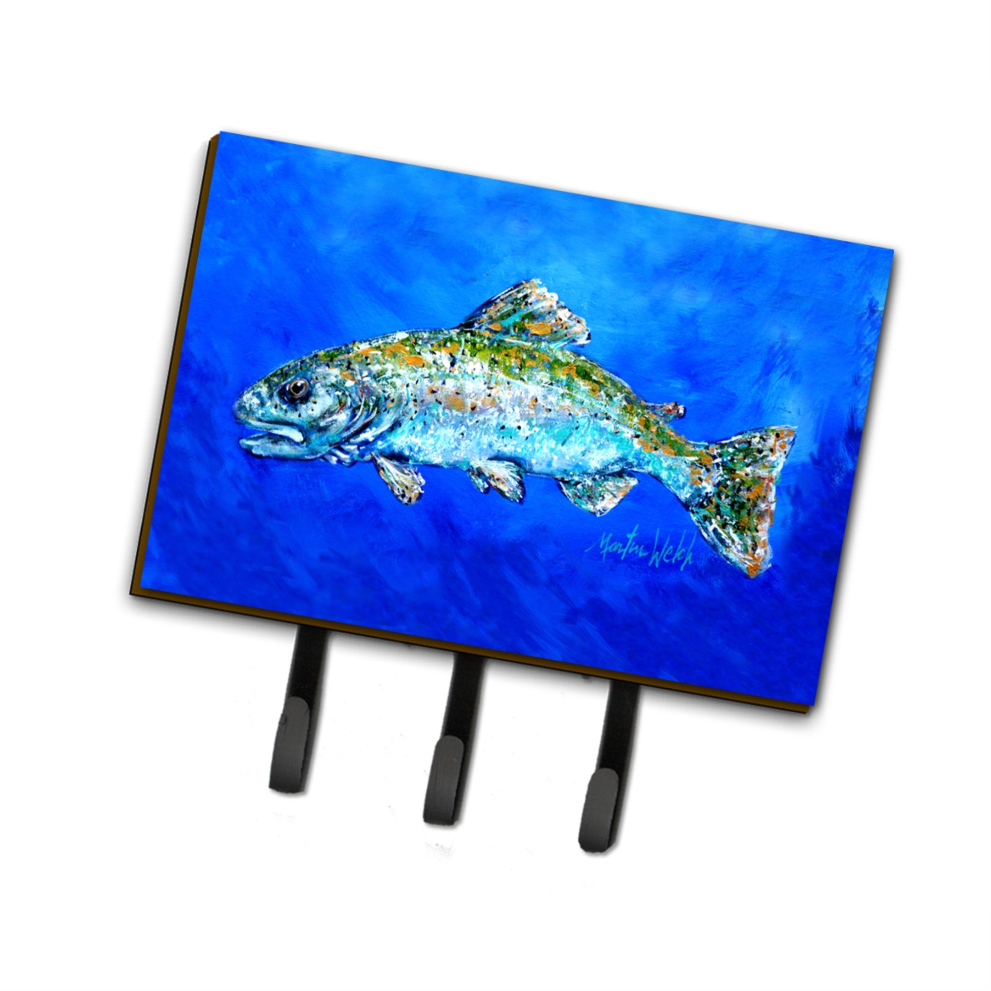 Caroline'S Treasures Mw1124Th68 Fish Headed Downstream Leash Or Key Holder, Large, Multicolor