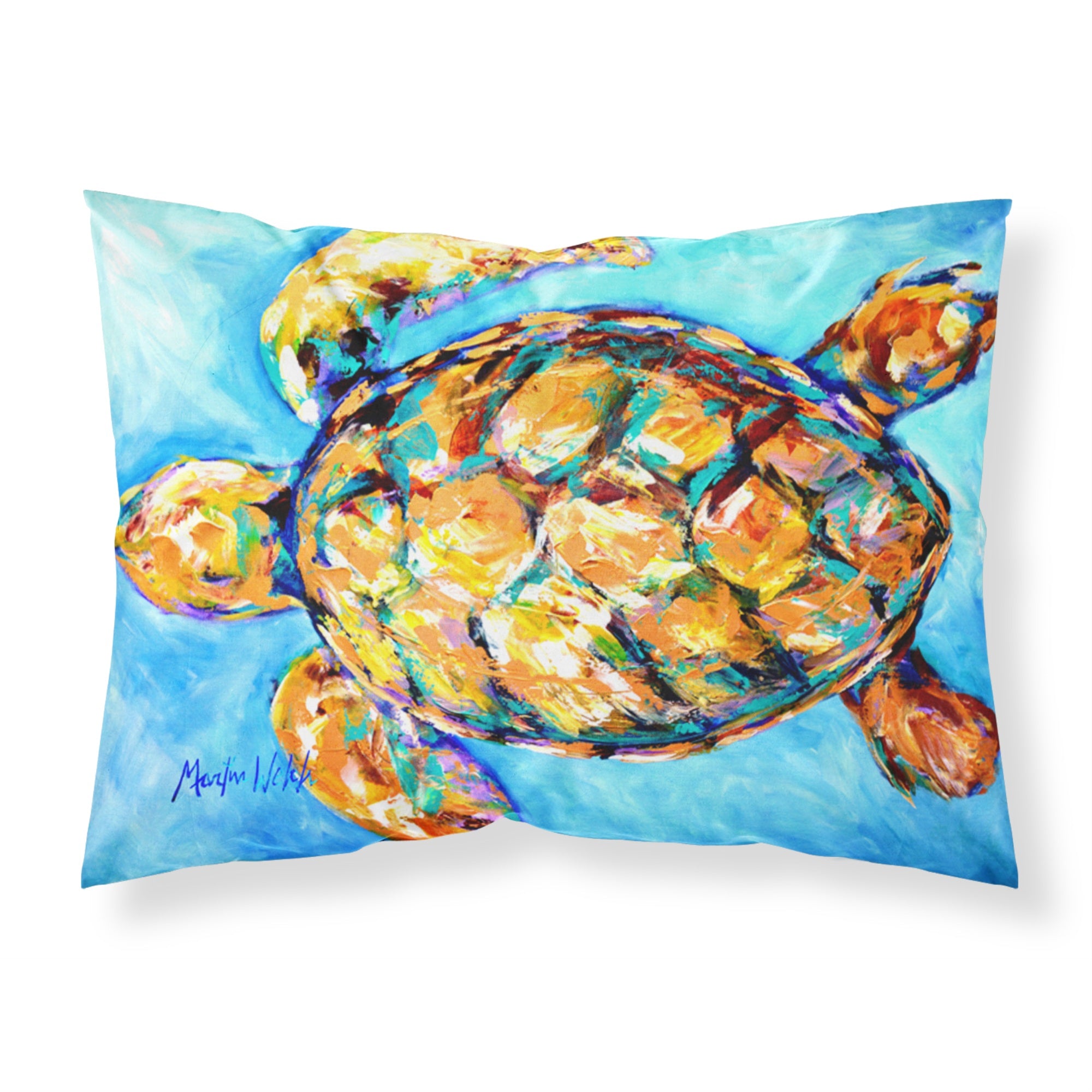 Caroline'S Treasures Mw1150Pillowcase Sand Dance Turtle Moisture Wicking Fabric Standard Pillowcase, Large, Multicolor