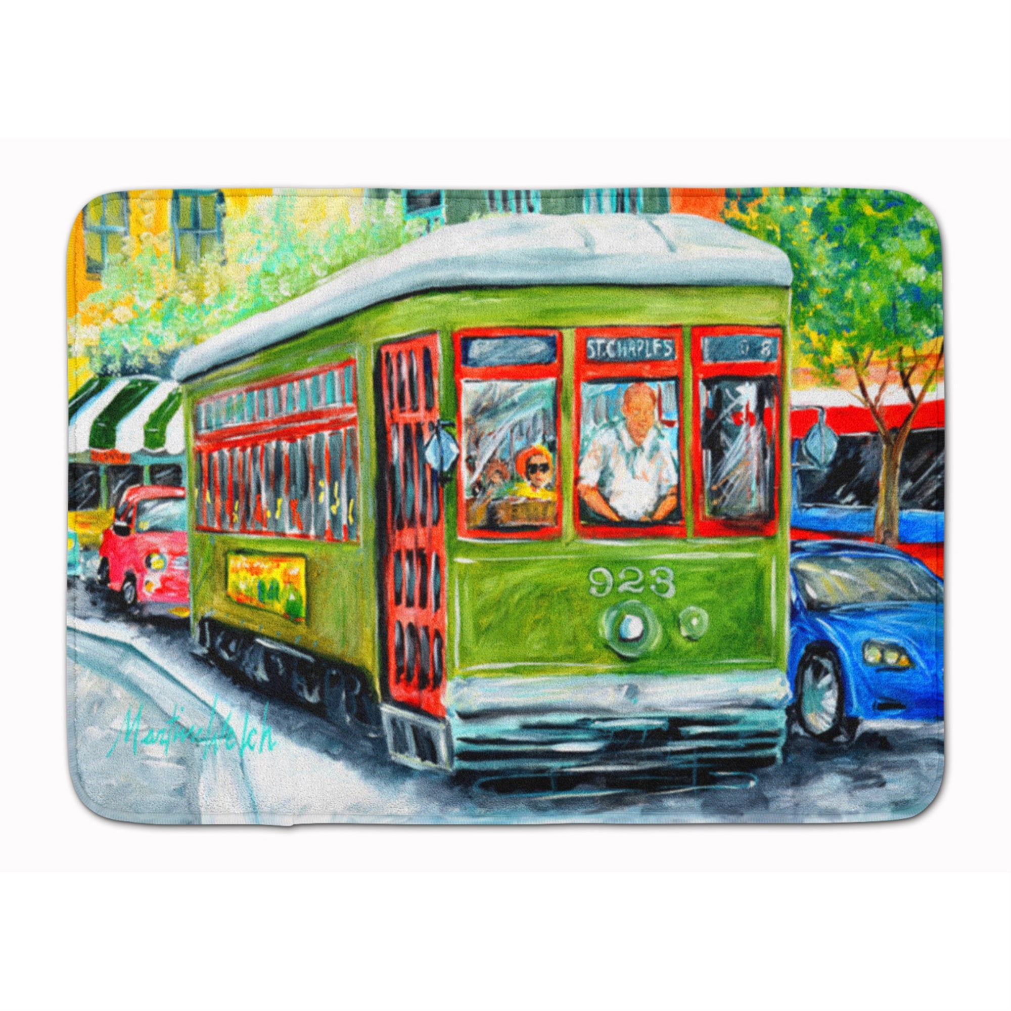 Caroline'S Treasures Street Car Floor Mat, 19 X 27, Multicolor
