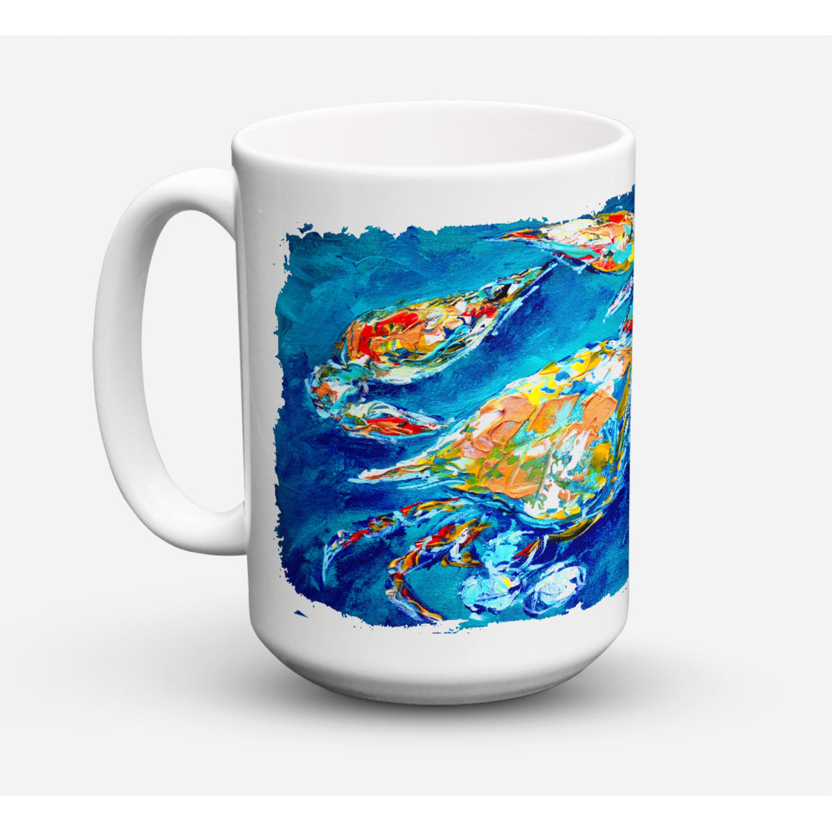 Caroline'S Treasures Mw1153Cm15 By Chance Crab Microwavable Ceramic Coffee Mug, 15 Oz, Multicolor