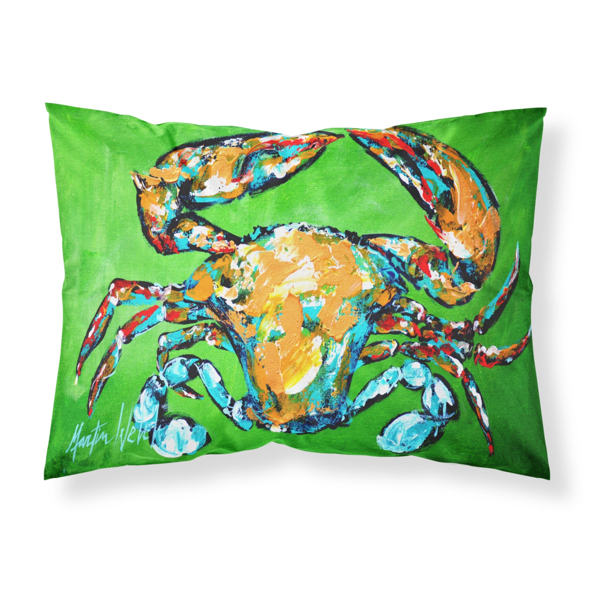 Caroline'S Treasures Mw1154Pillowcase Wide Load Crab Moisture Wicking Fabric Standard Pillowcase, Large, Multicolor