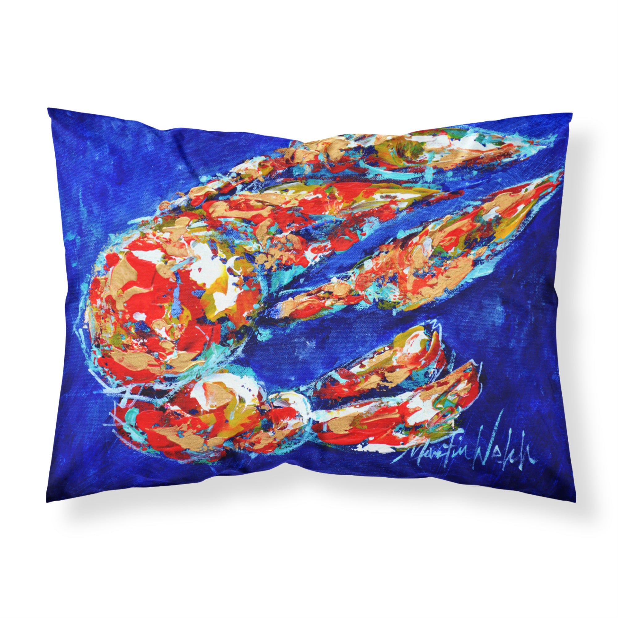 Caroline'S Treasures Mw1155Pillowcase Craw Momma Crawfish Moisture Wicking Fabric Standard Pillowcase, Large, Multicolor