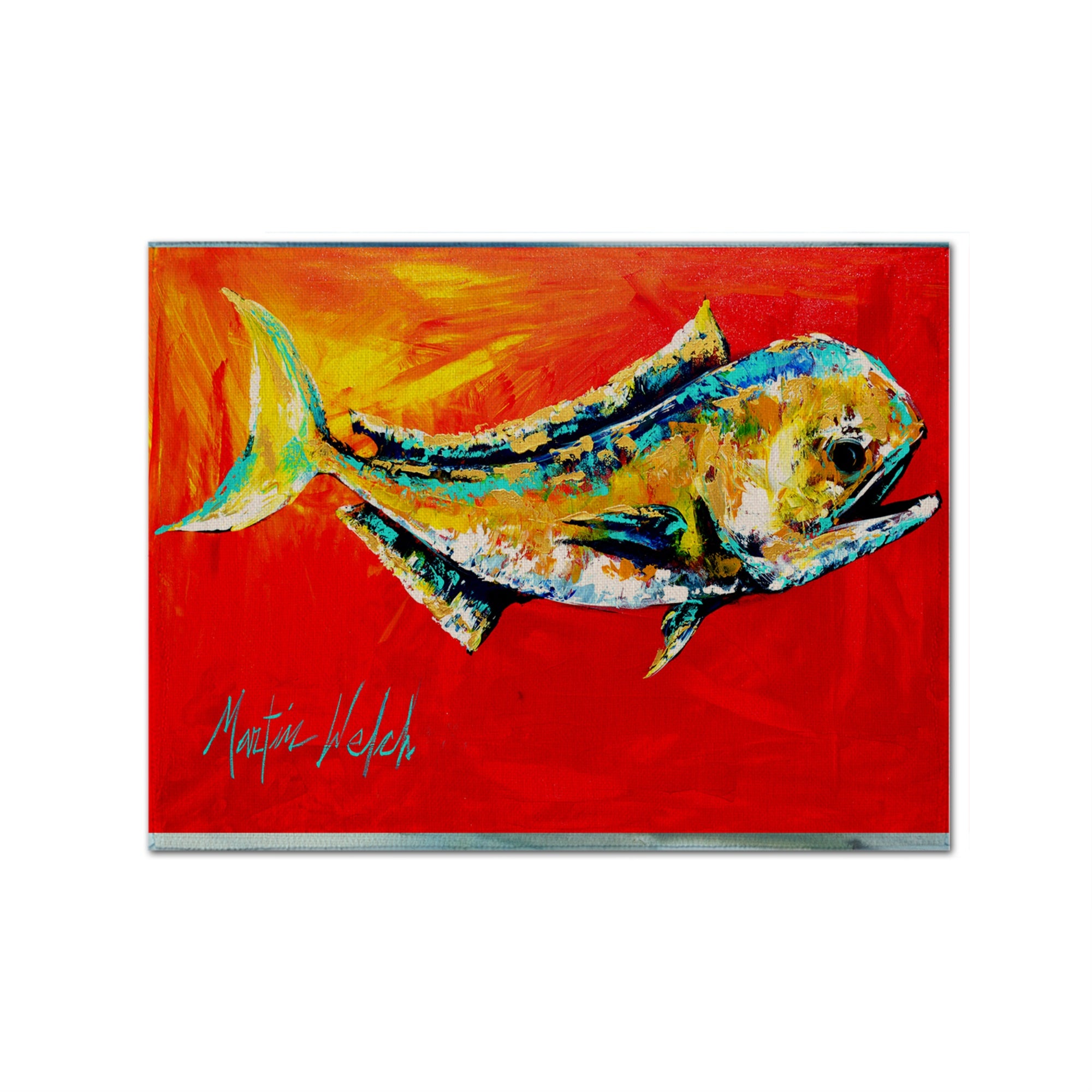 Caroline'S Treasures Mw1156Plmt Danny Dolphin Fish Fabric Placemat, Multicolor