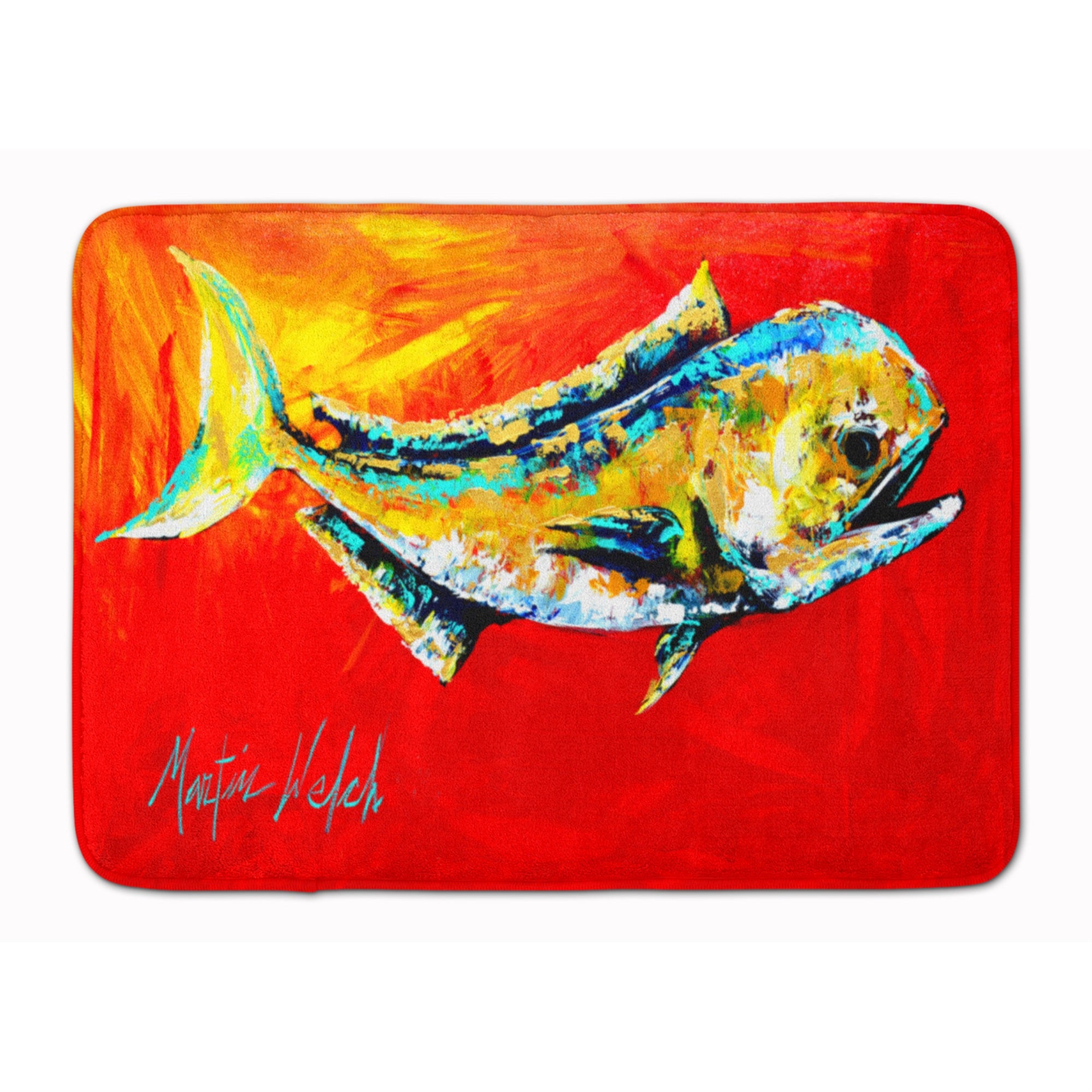 Caroline'S Treasures Danny Dolphin Fish Floor Mat, 19 X 27, Multicolor