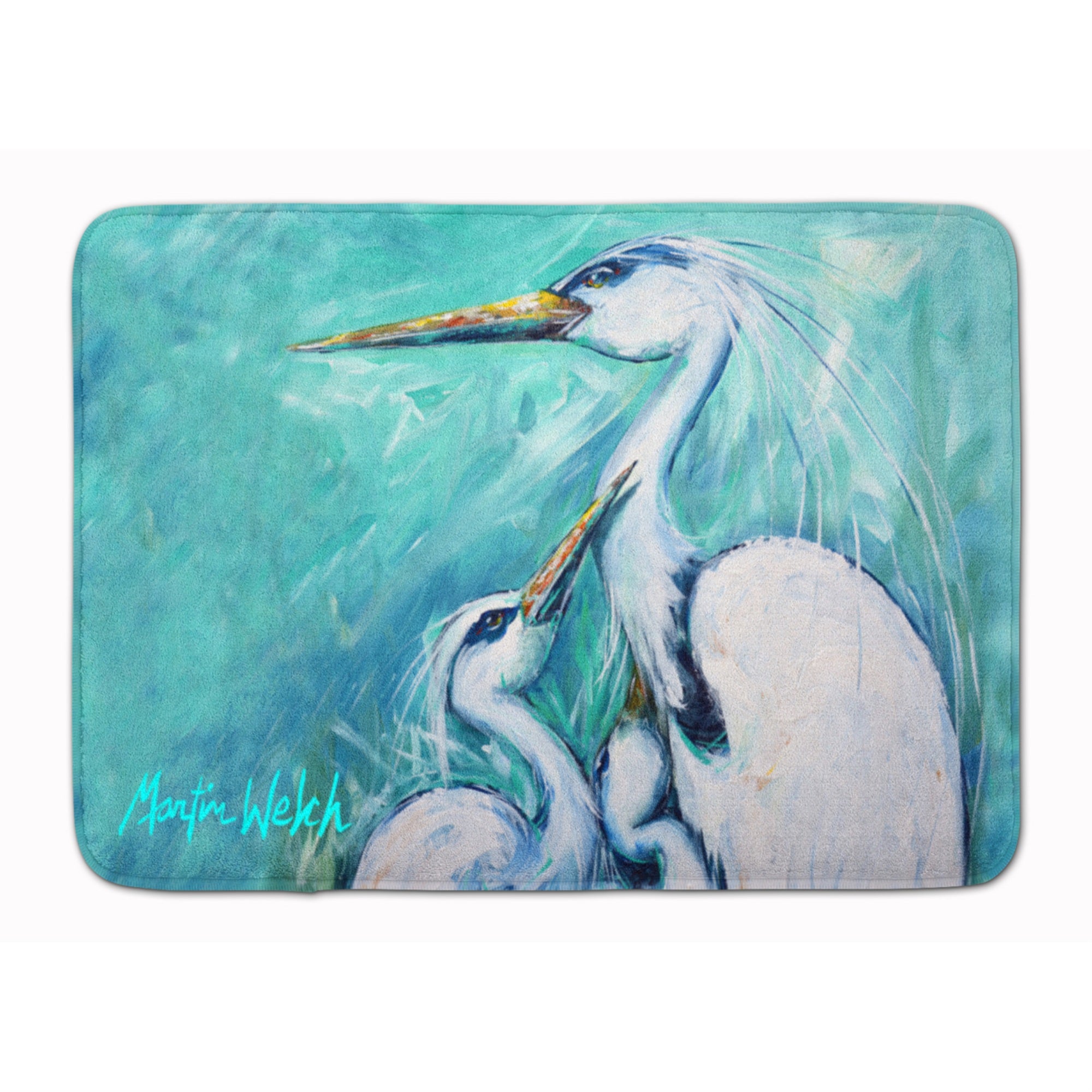 Caroline'S Treasures Mother'S Love White Crane Floor Mat, 19 X 27, Multicolor