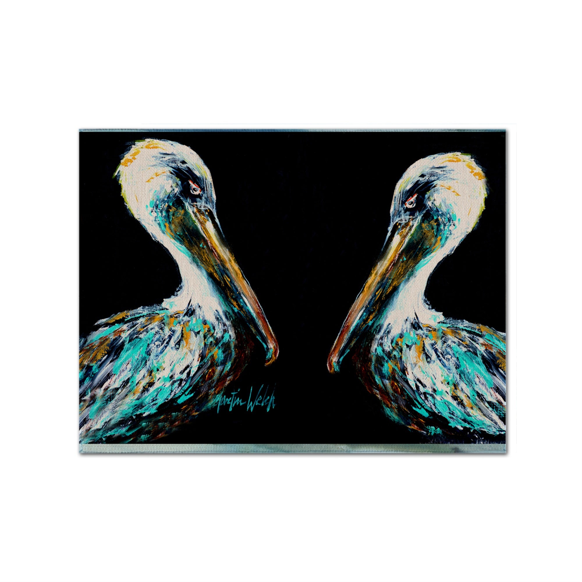 Caroline'S Treasures Mw1164Plmt Dressed In Black Pelican Fabric Placemat, Multicolor