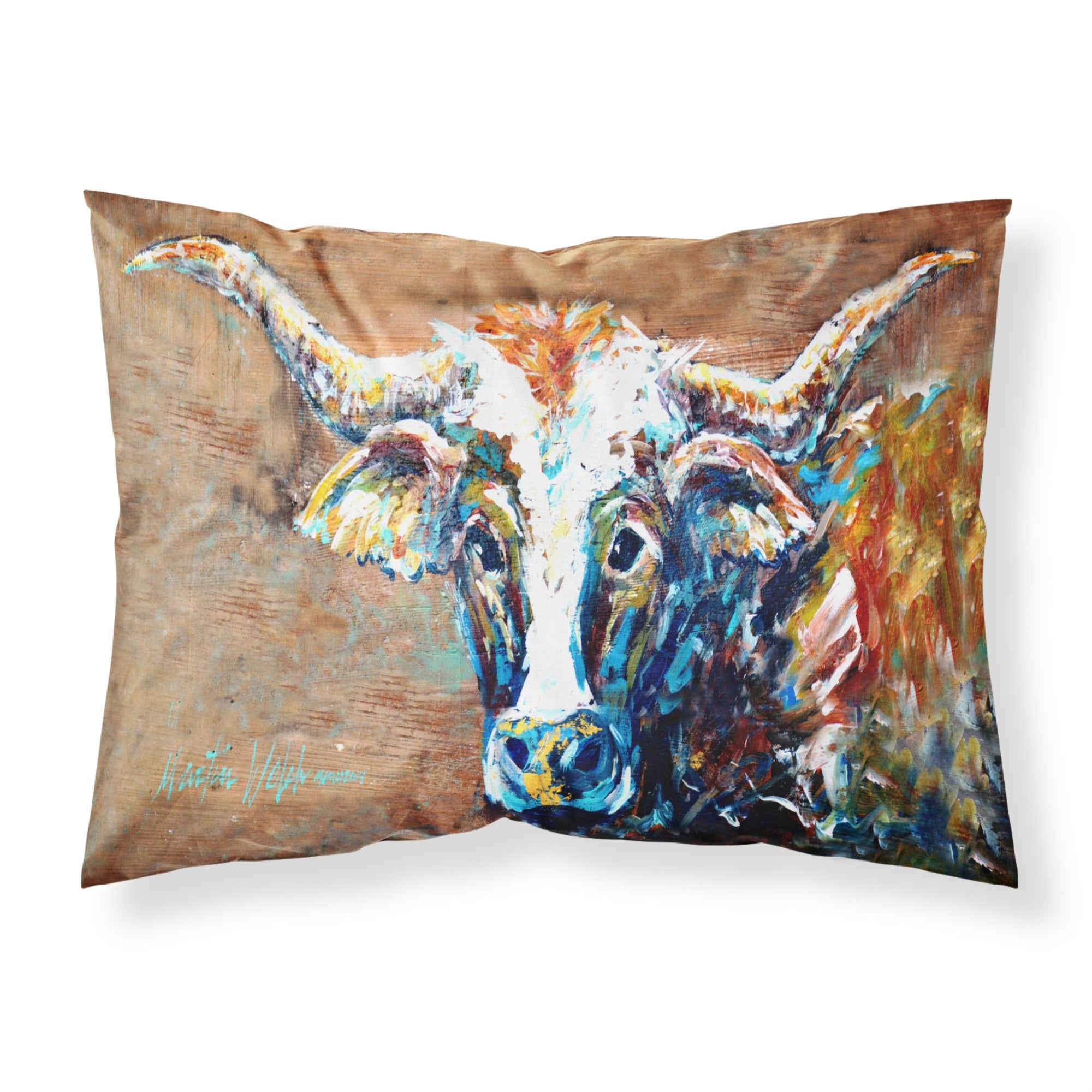 Caroline'S Treasures Mw1165Pillowcase On The Loose Brown Cow Moisture Wicking Fabric Standard Pillowcase, Large, Multicolor