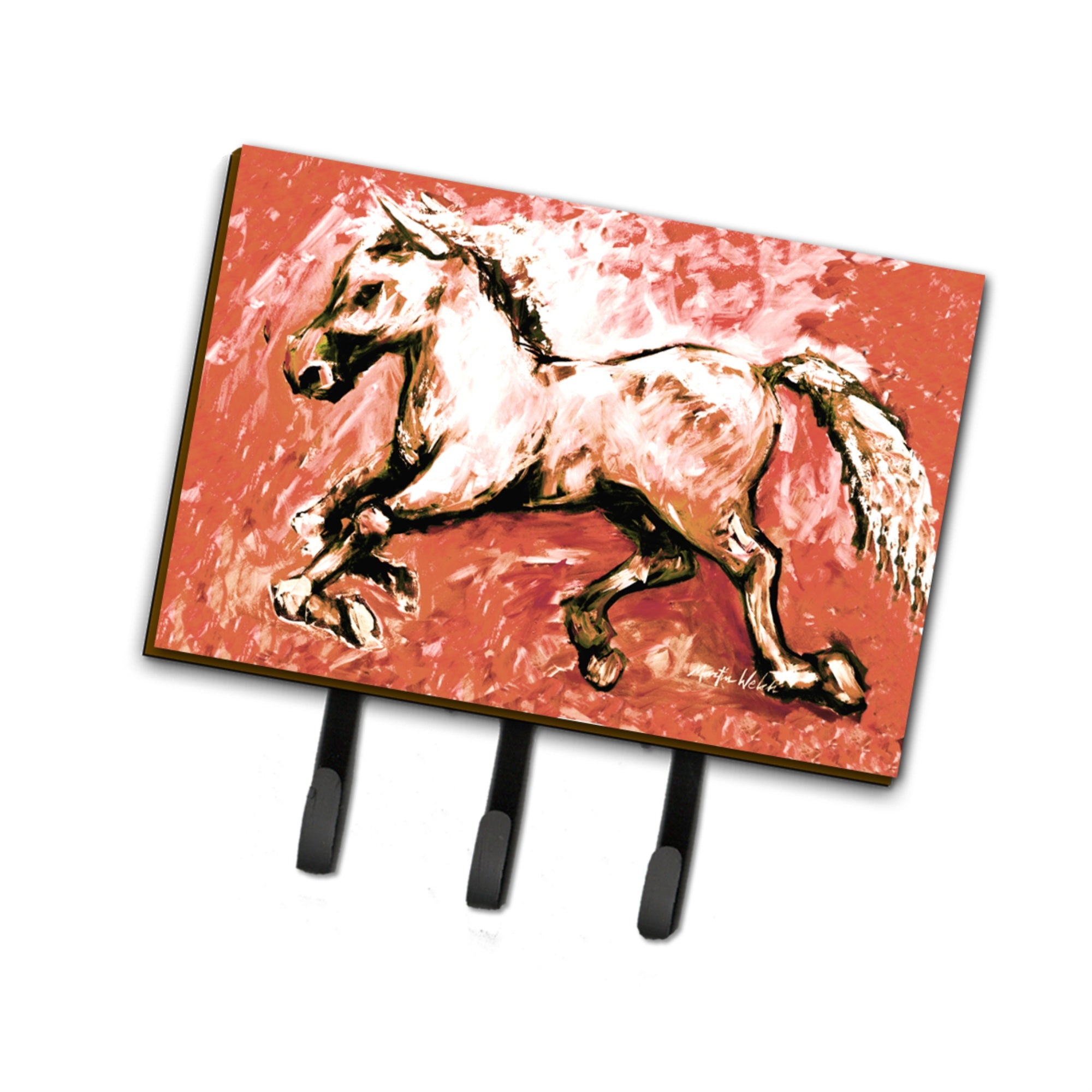 Caroline'S Treasures Mw1170Th68 Shadow The Horse In Red Leash Or Key Holder, Large, Multicolor