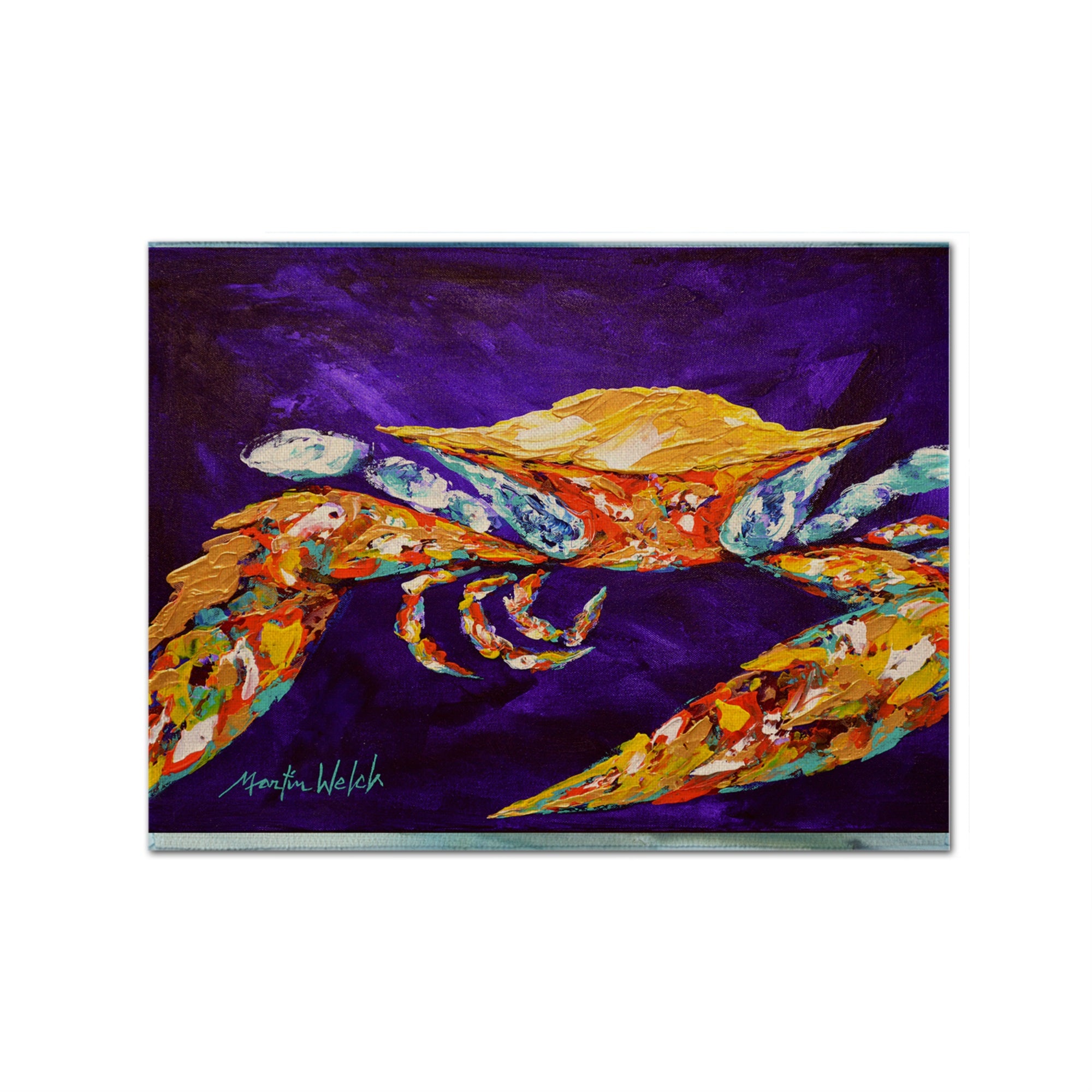 Caroline'S Treasures Mw1172Plmt The Right Stuff Crab In Purple Fabric Placemat, Multicolor