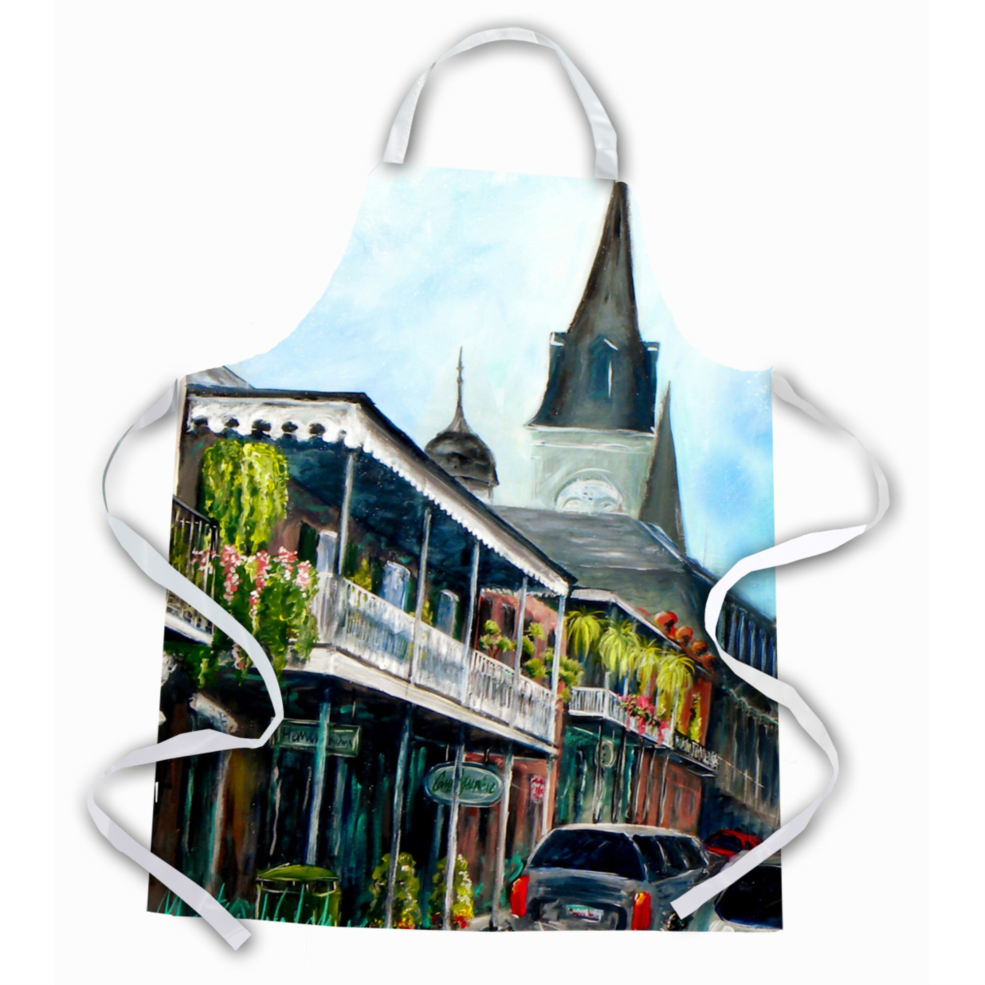 Caroline'S Treasures Mw1201Apron St Louis Cathedral Apron, Large, Multicolor